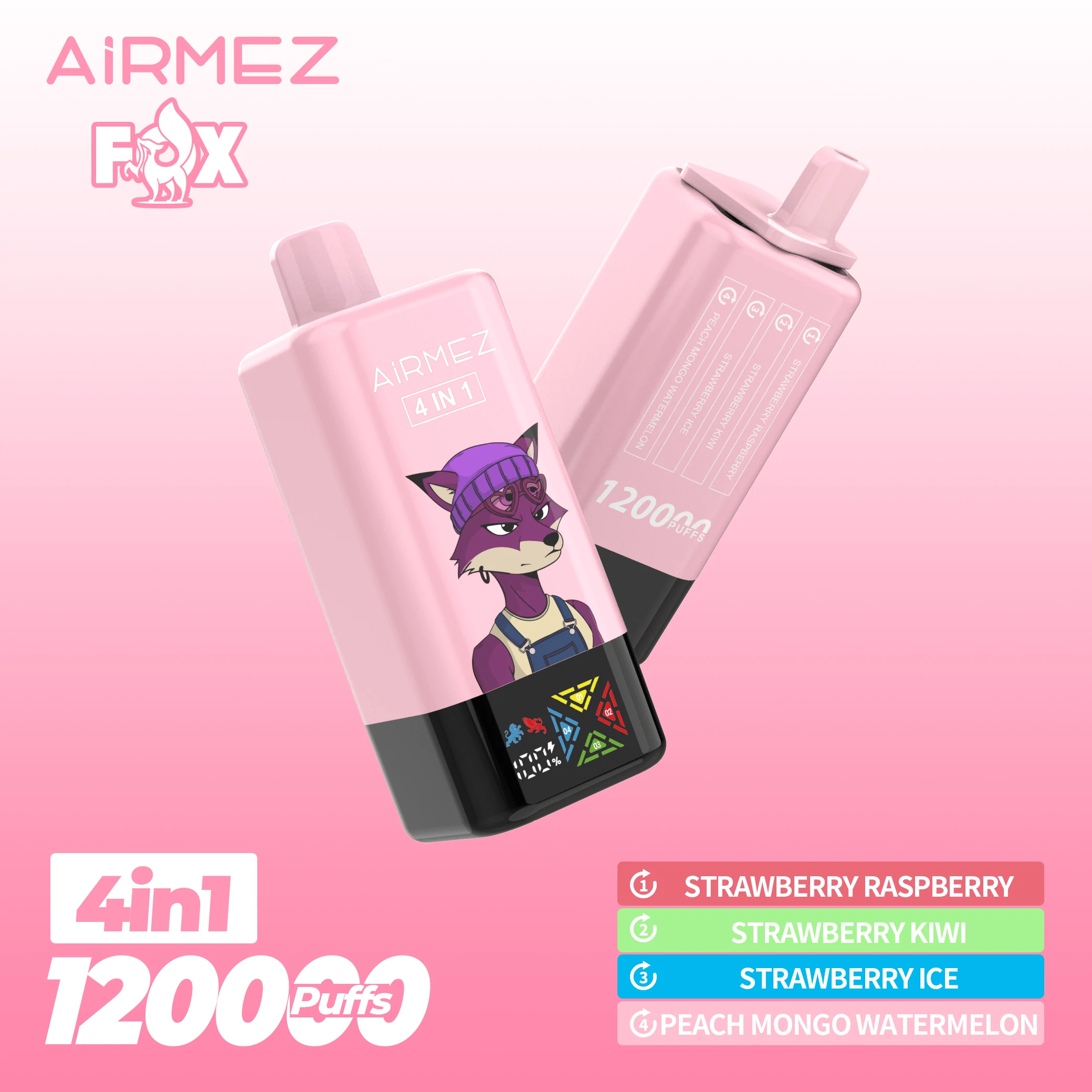 Airmez Fox 120000パフ 4-in-1 使い捨て電子タバコ 画像5
