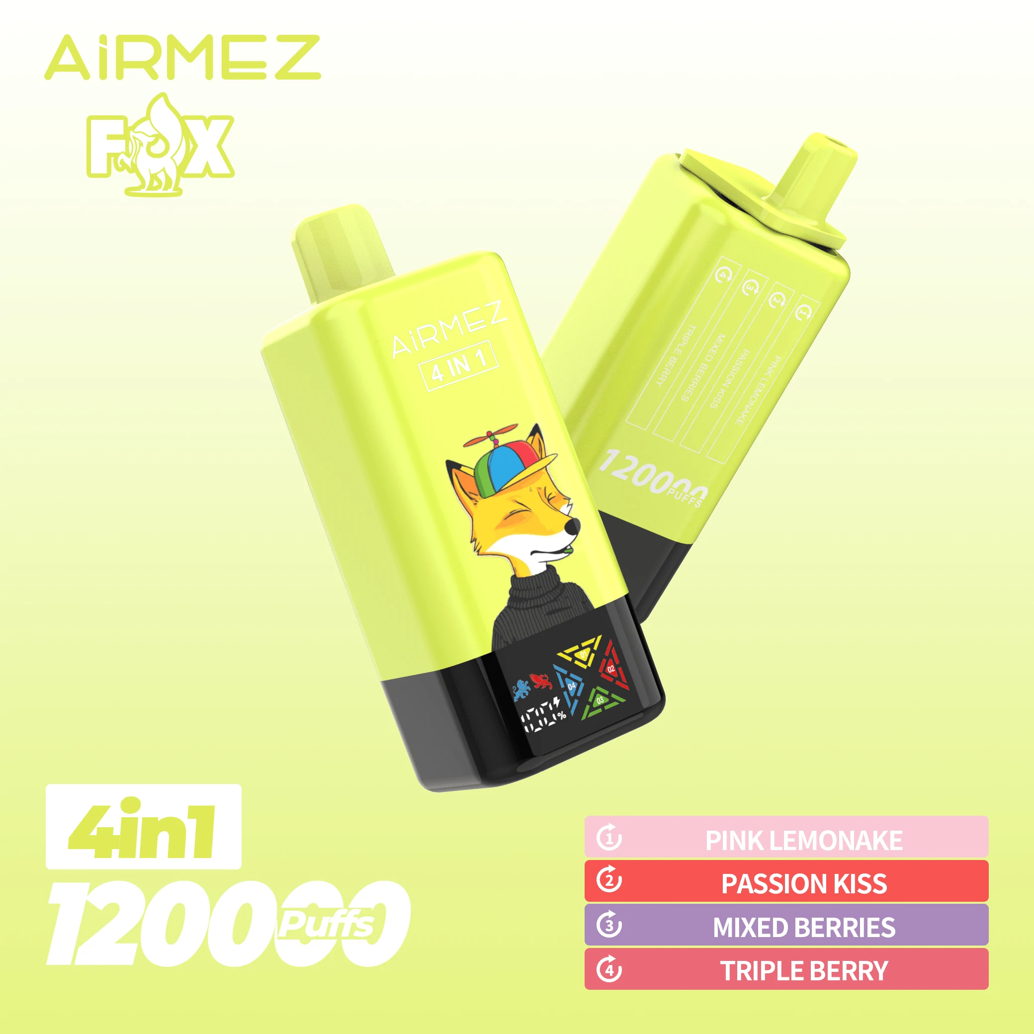 Airmez Fox 120000パフ 4-in-1 使い捨て電子タバコ 画像7