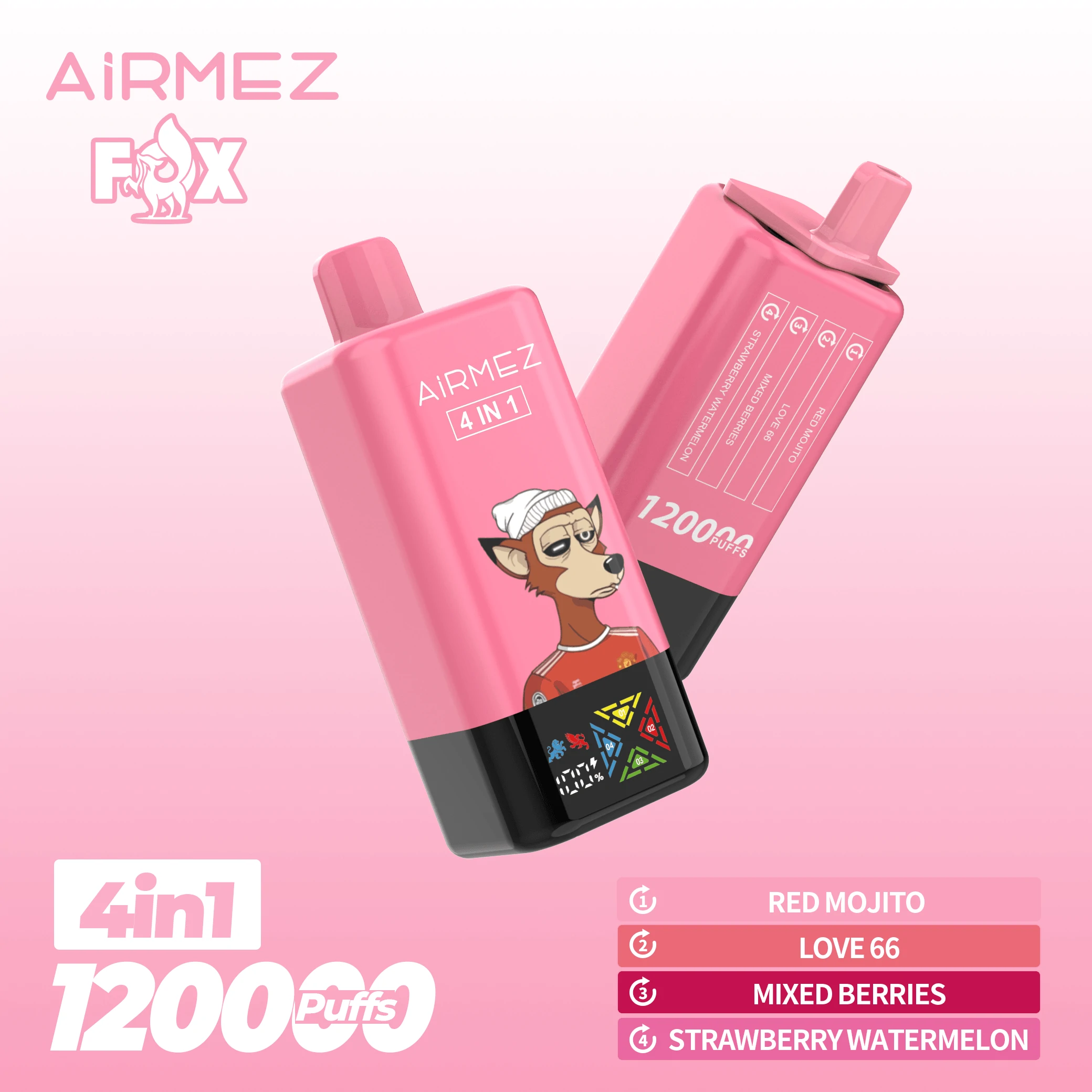 Airmez Fox 120000パフ 4-in-1 使い捨て電子タバコ 画像2