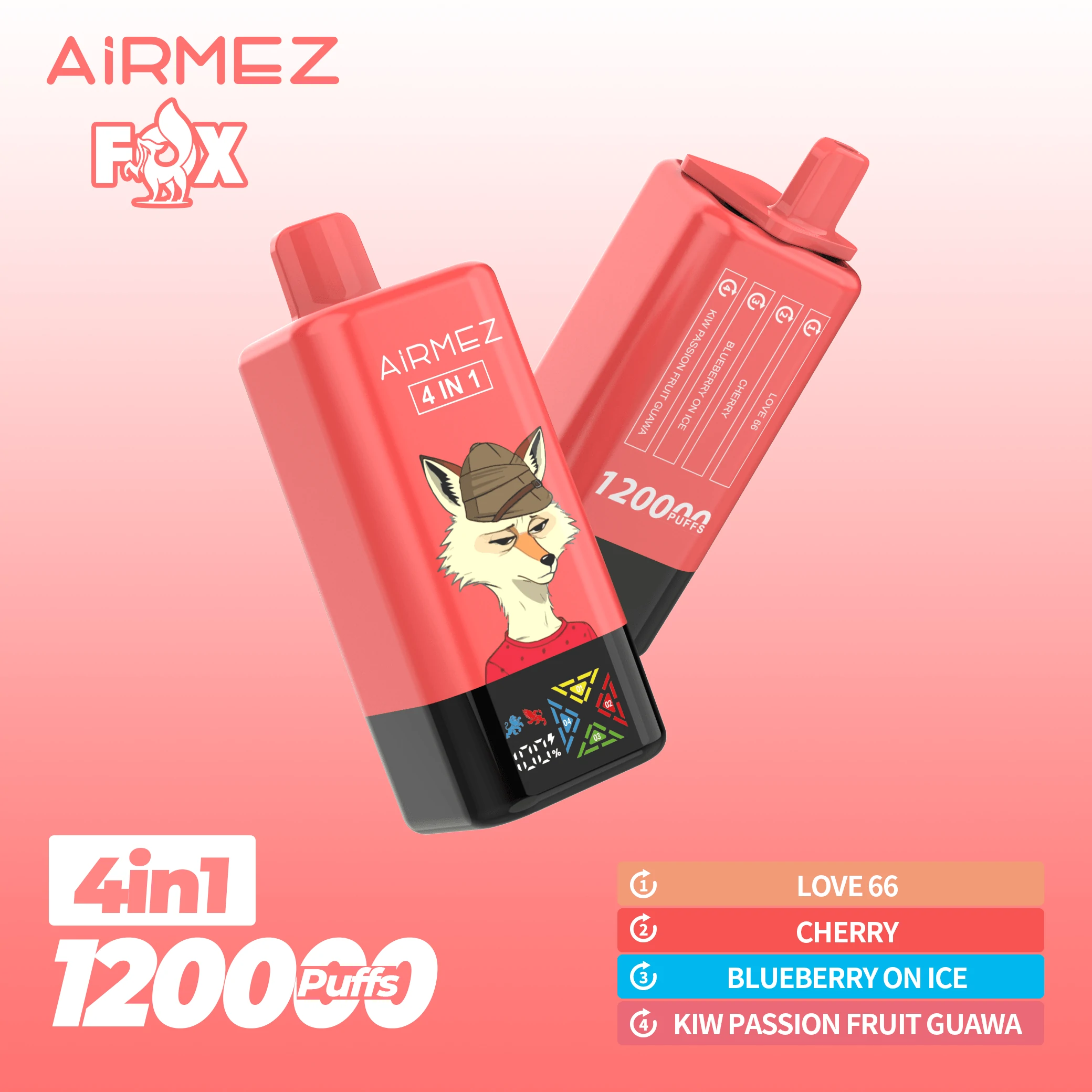Airmez Fox 120000パフ 4-in-1 使い捨て電子タバコ 画像8