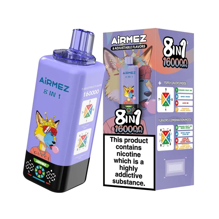 Airmez 160000パフ 8-in-1 使い捨て電子タバコ 画像2