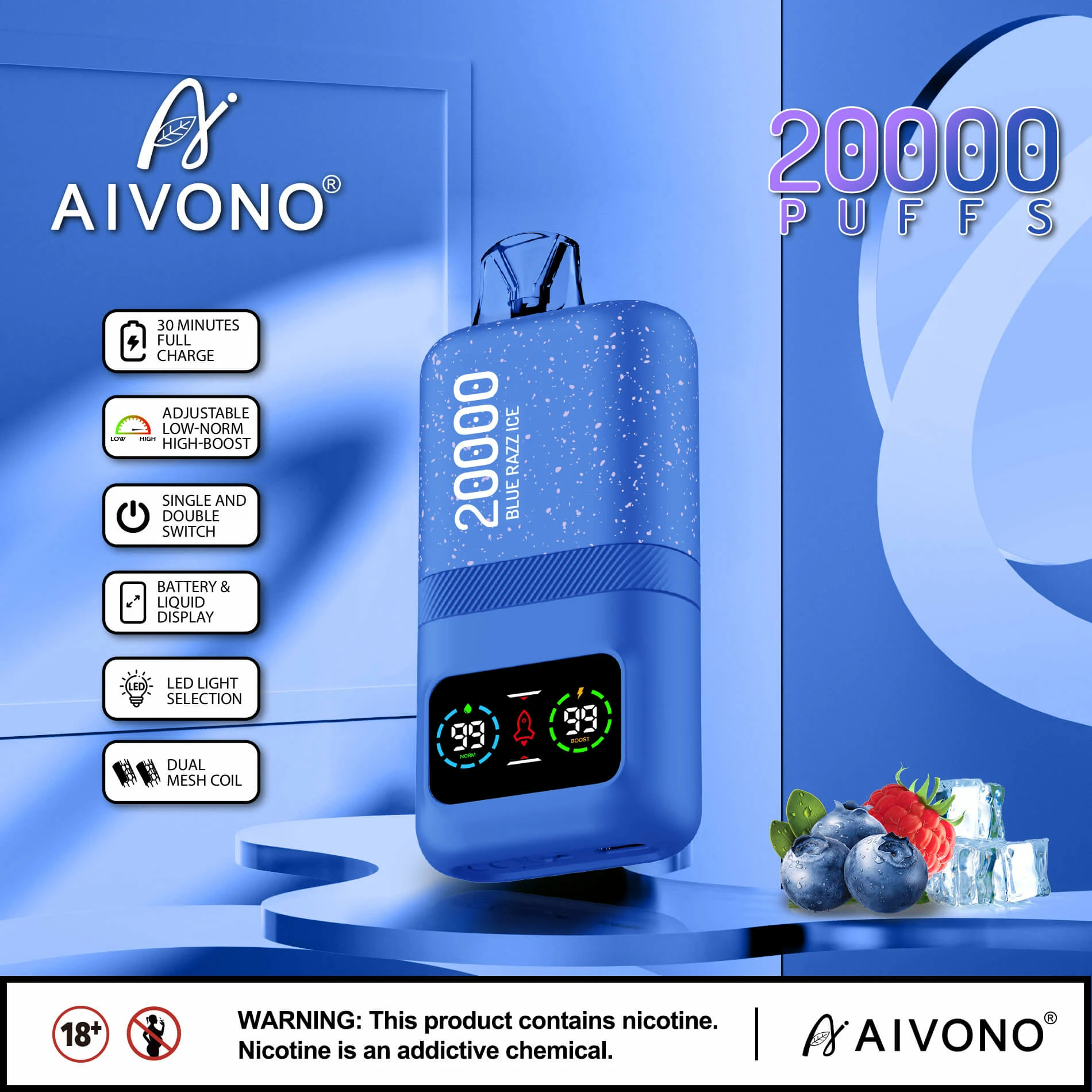 AIVONO AIM MAGIC 20000パフ 使い捨て電子タバコ 画像8