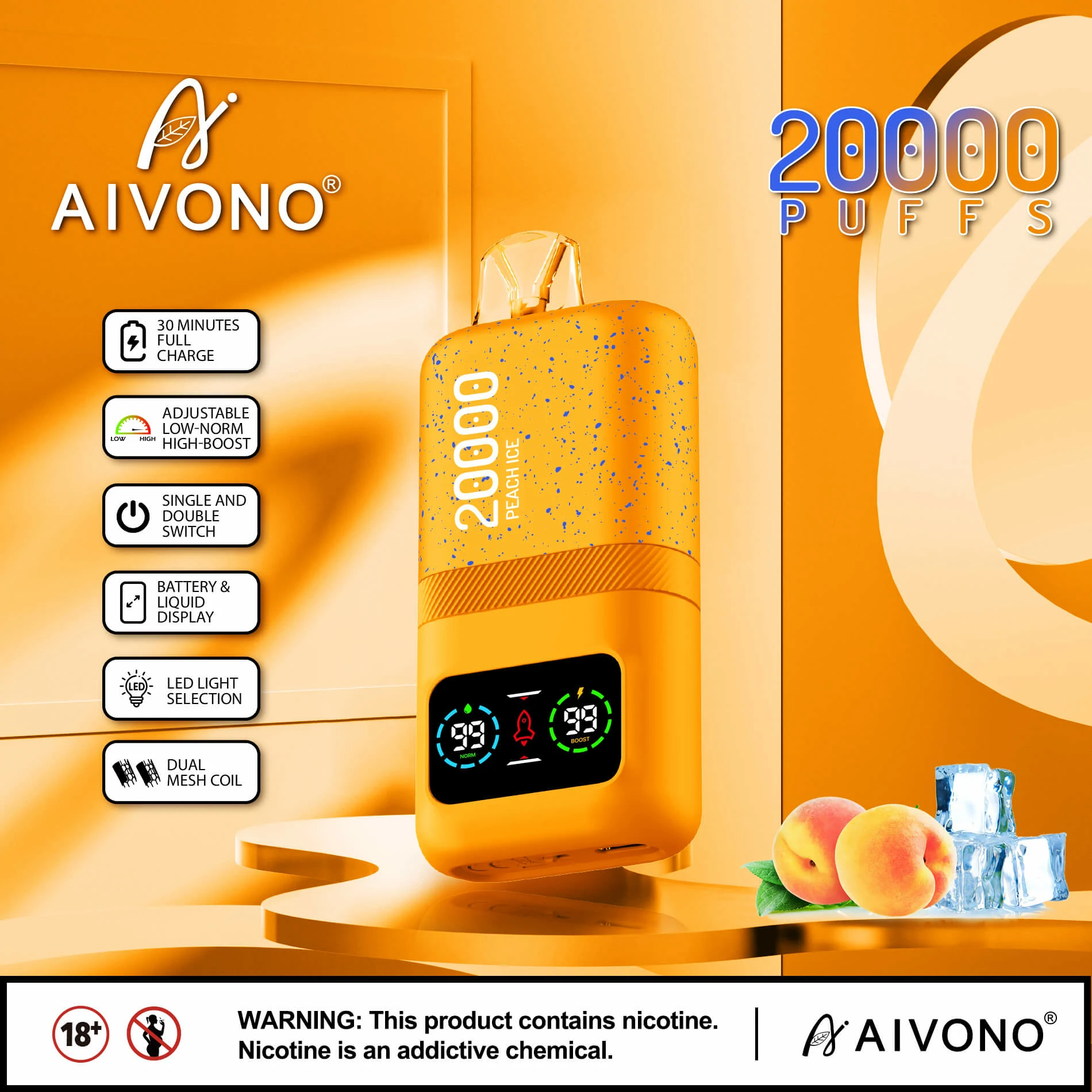 AIVONO AIM MAGIC 20000パフ 使い捨て電子タバコ 画像4