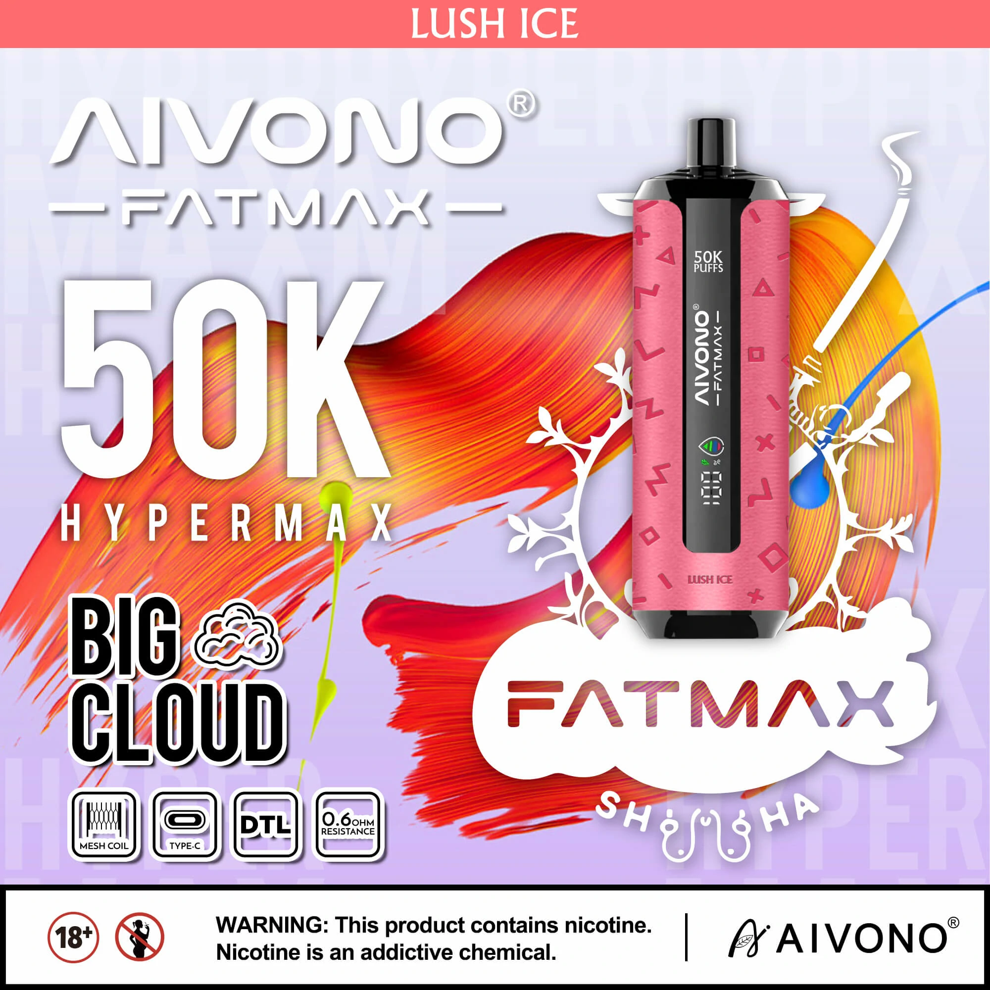 Aivono AIM FATMAX 50000パフ 使い捨て電子タバコ 画像7