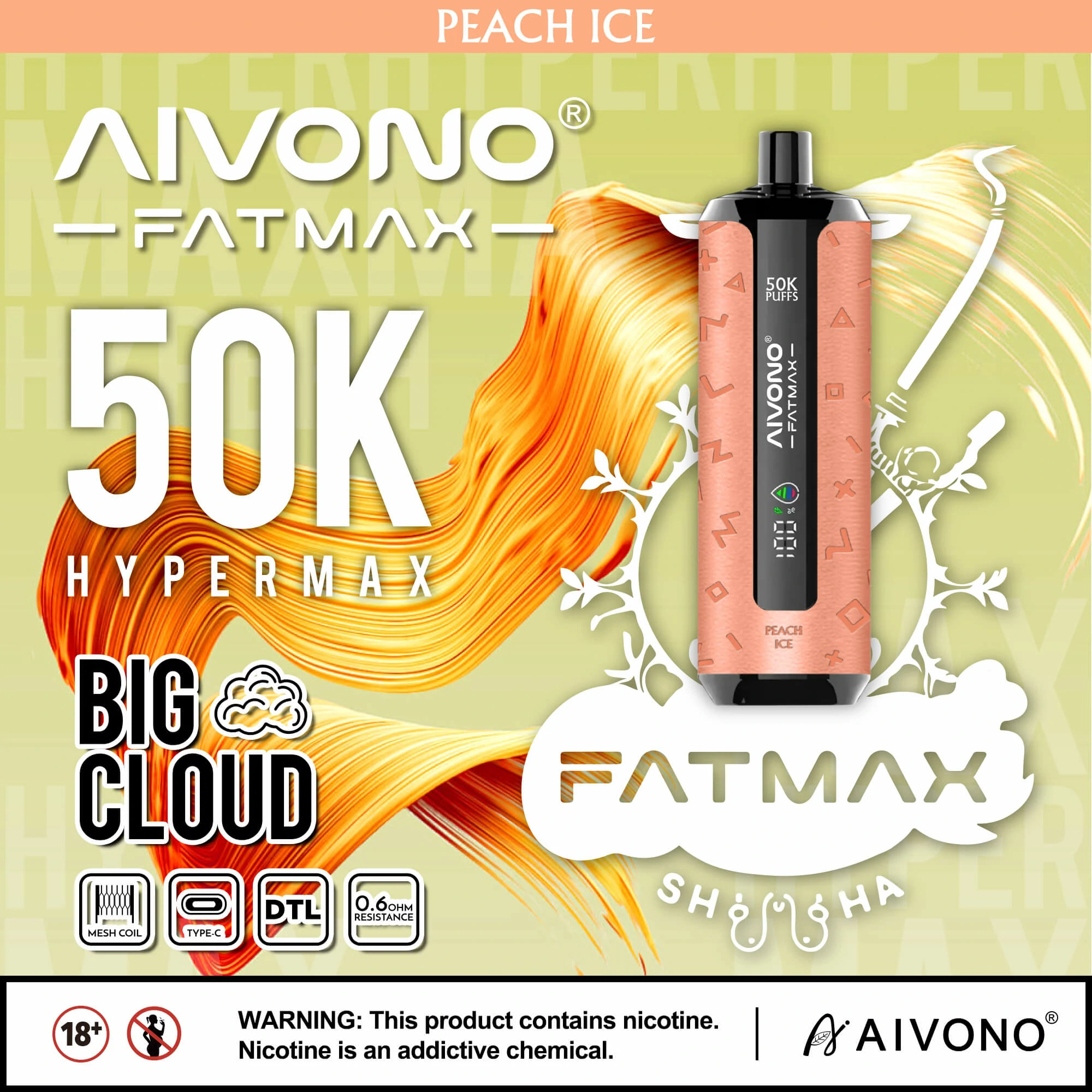 Aivono AIM FATMAX 50000パフ 使い捨て電子タバコ 画像6