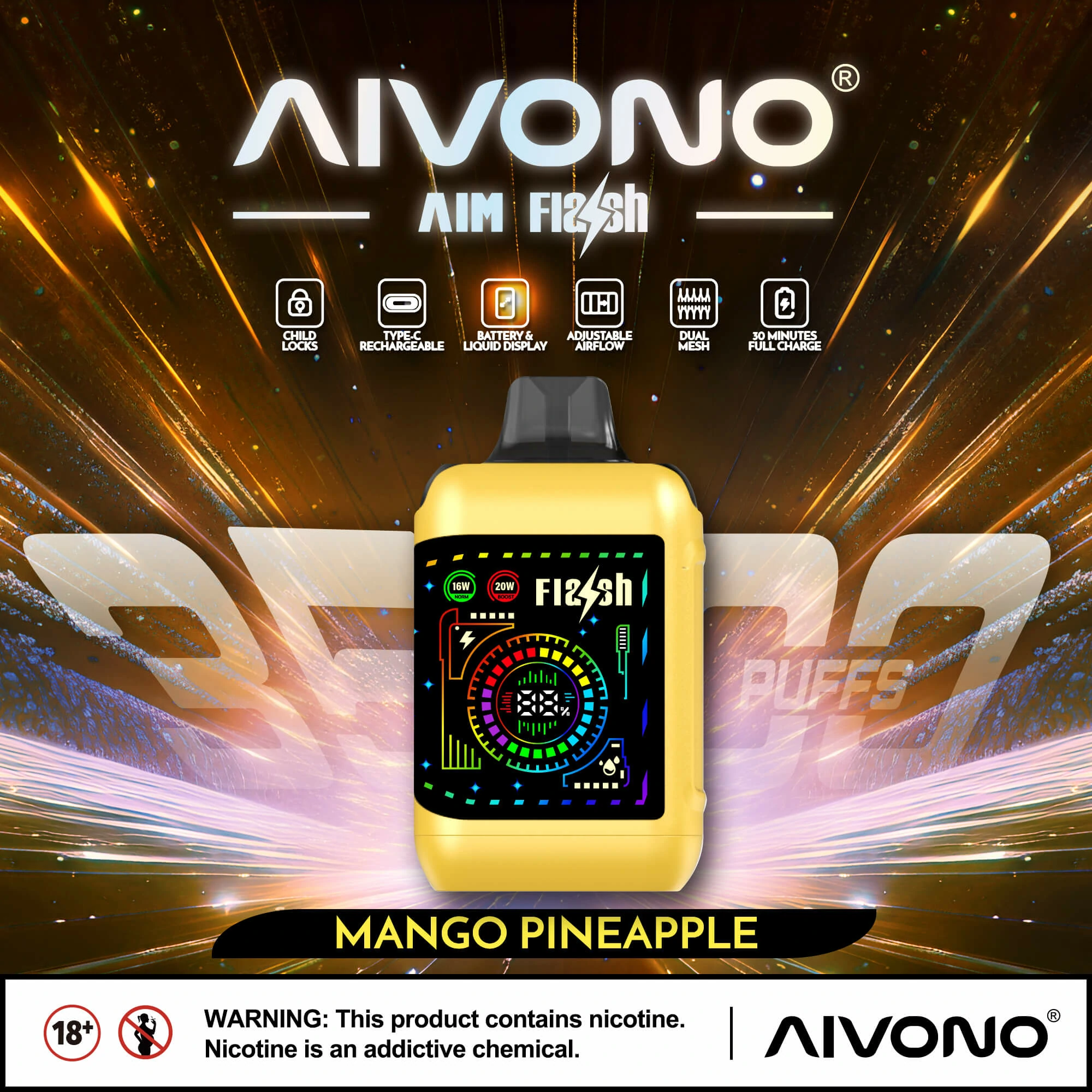 AIVONO FLASH 35000パフ 使い捨て電子タバコ 画像10