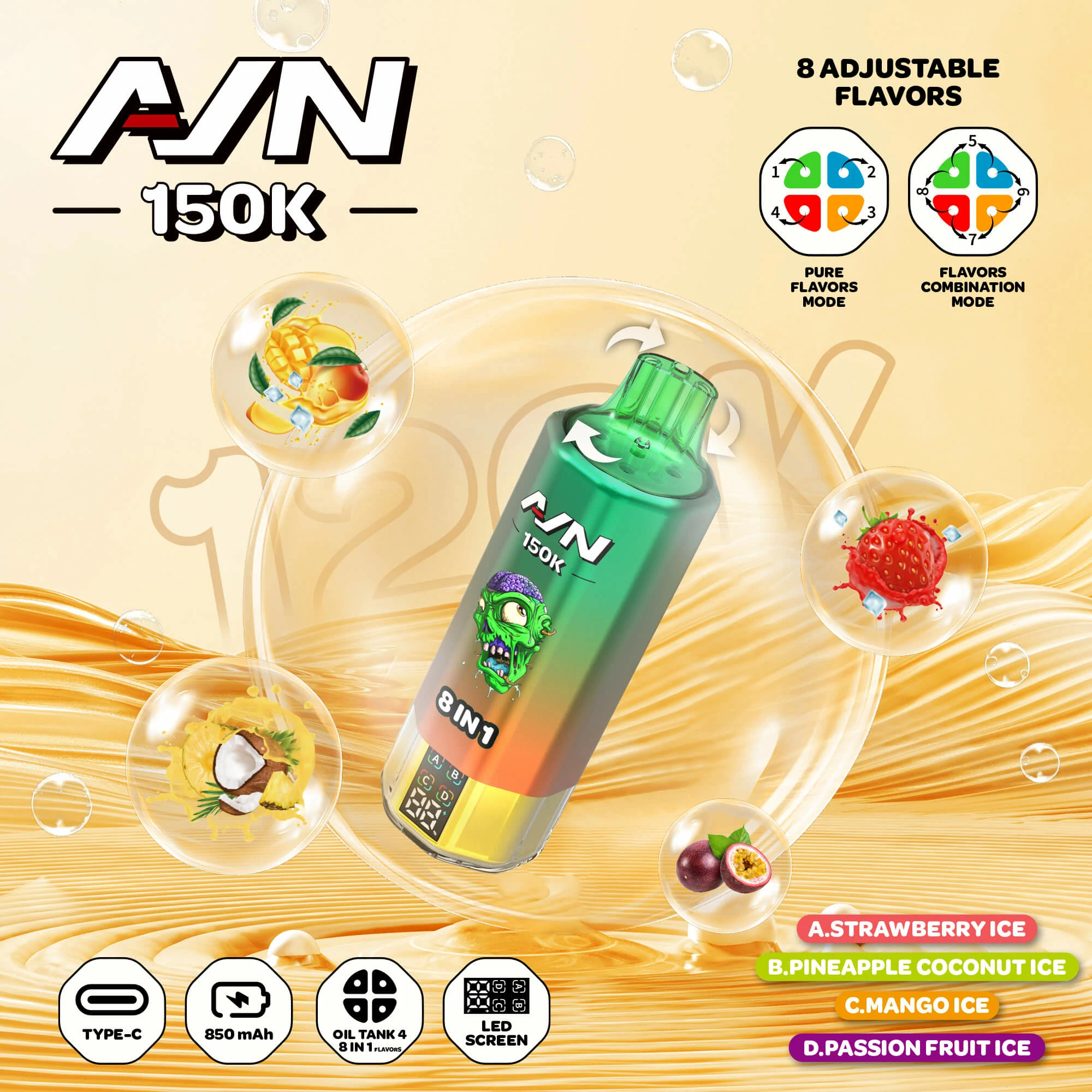 AIVONO AIM AVN 150000パフ 使い捨て電子タバコ 画像6