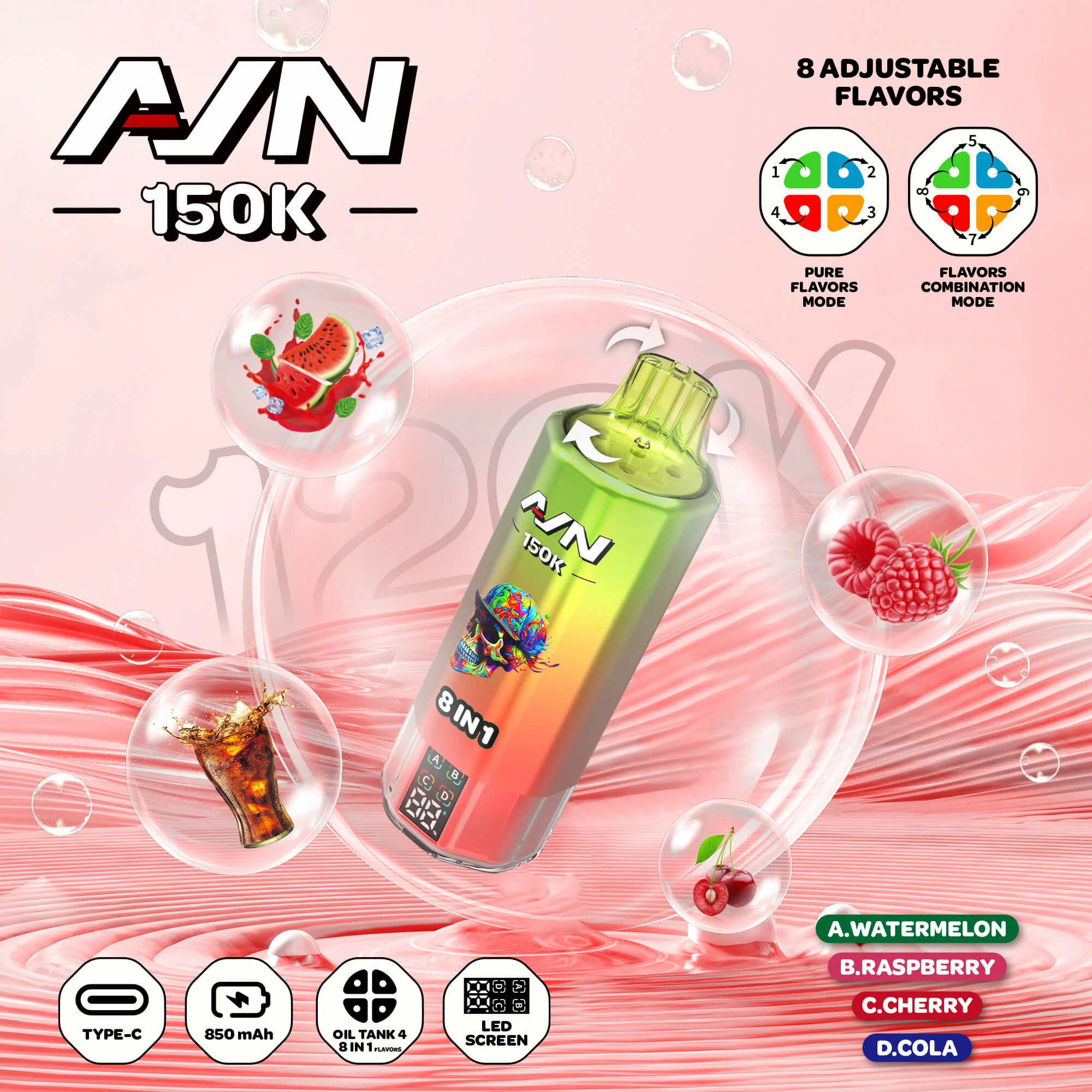 AIVONO AIM AVN 150000パフ 使い捨て電子タバコ 画像9
