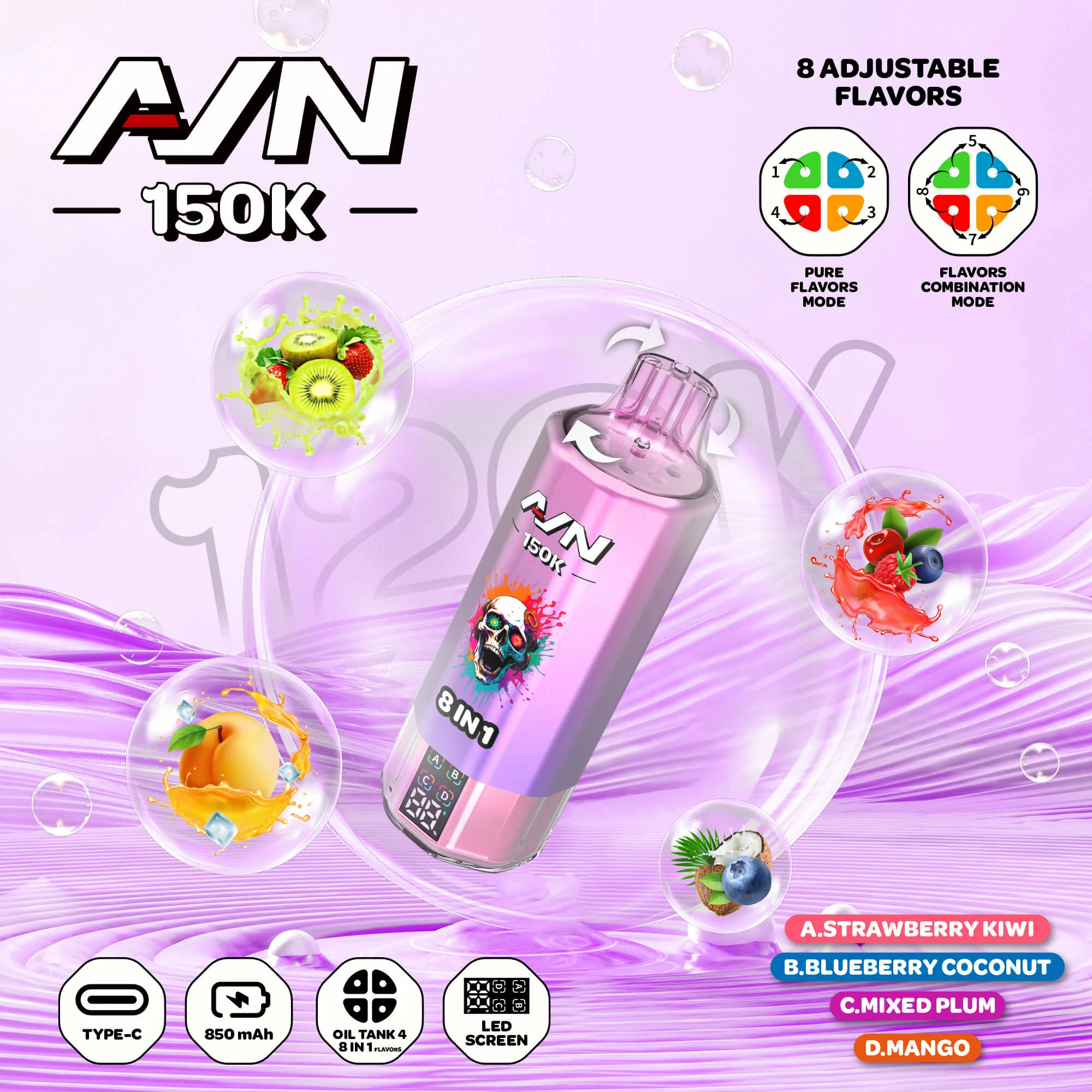 AIVONO AIM AVN 150000パフ 使い捨て電子タバコ 画像8