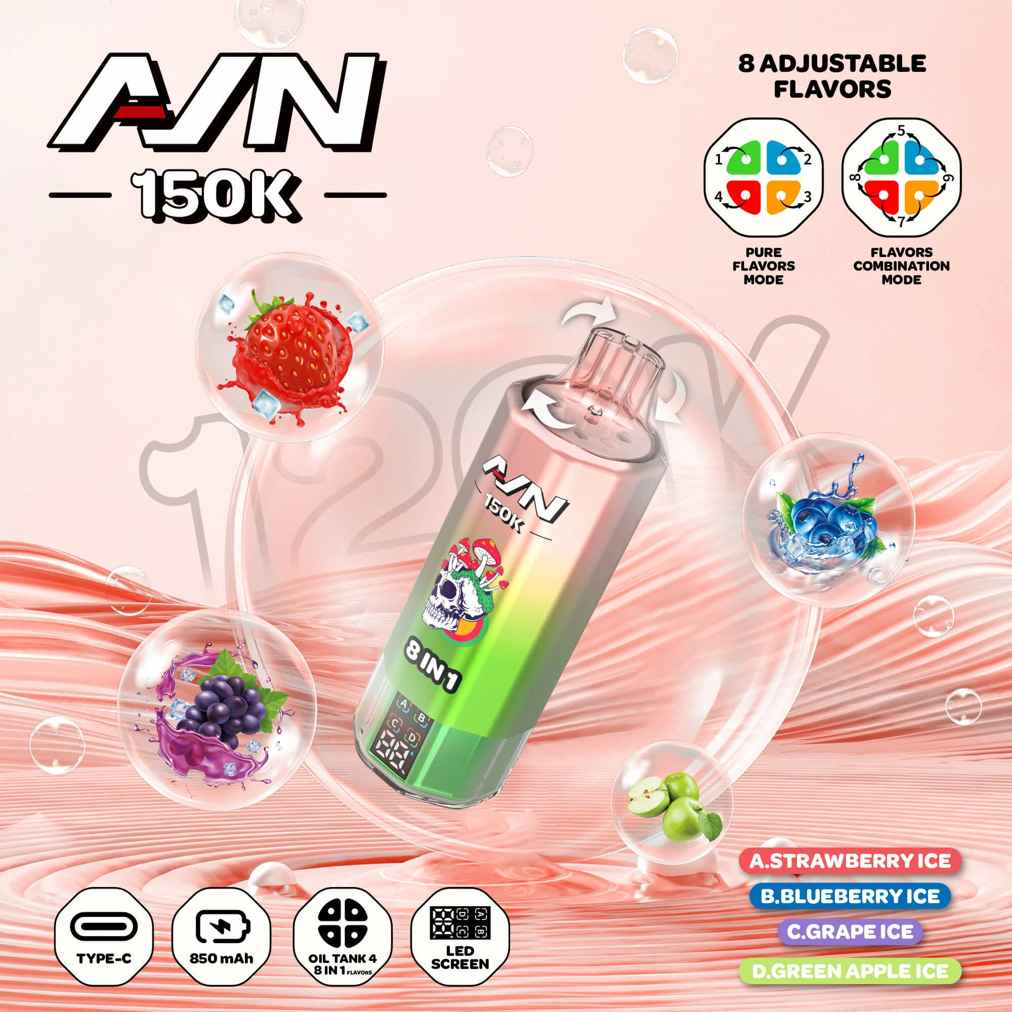 AIVONO AIM AVN 150000パフ 使い捨て電子タバコ 画像2