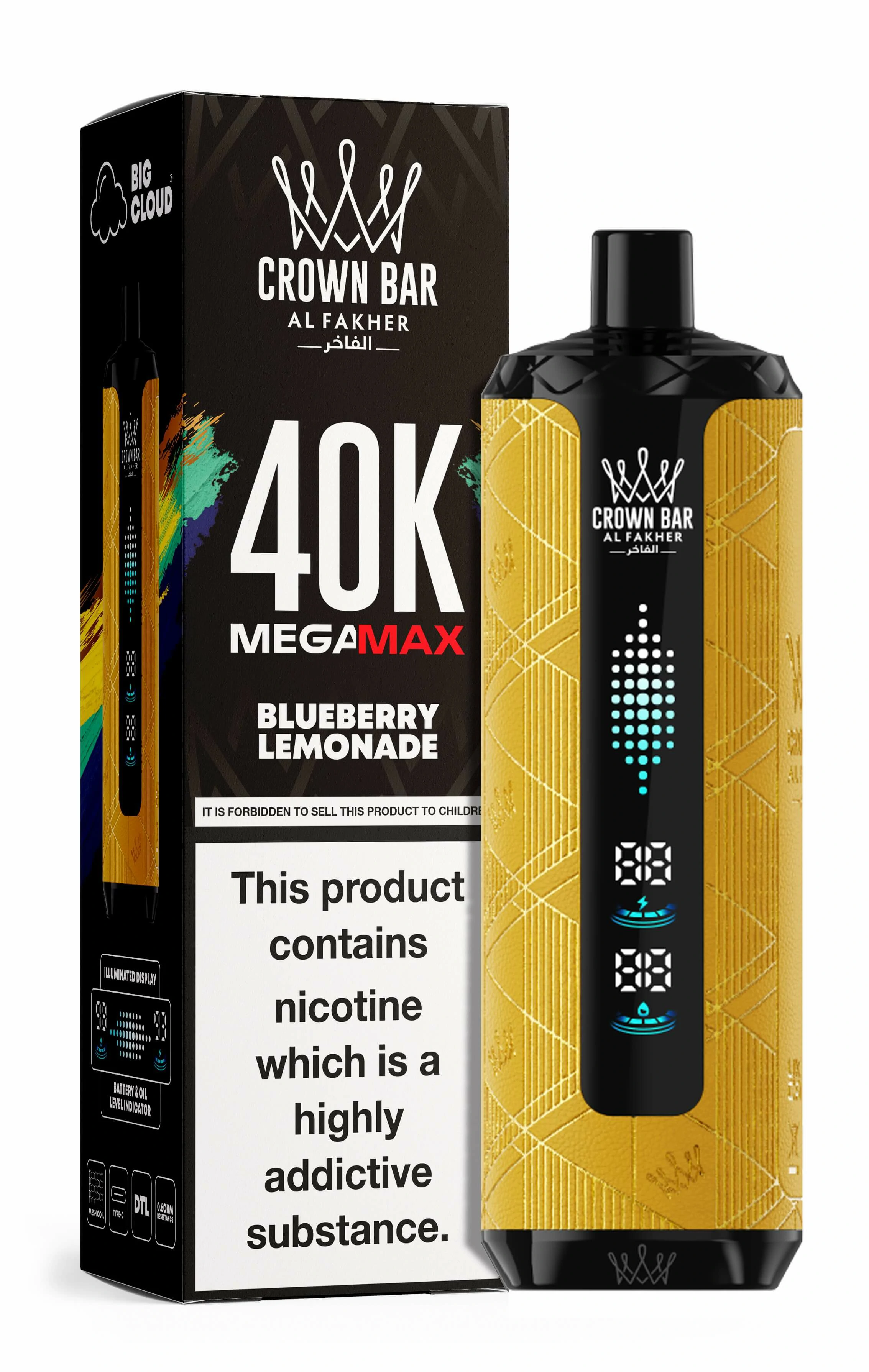 Al Fakher Mega Max 40000パフ 使い捨て電子タバコ 画像9