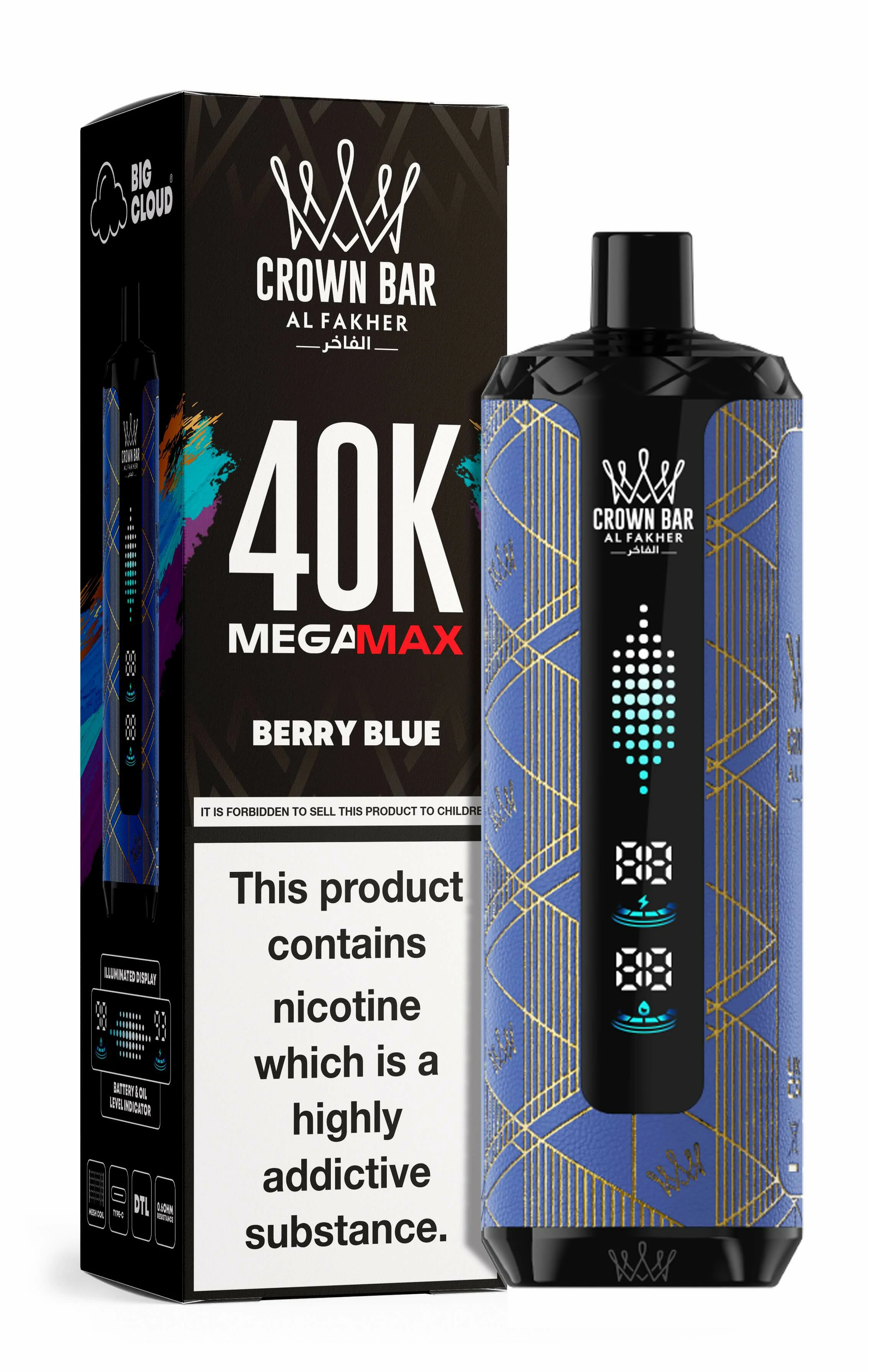 Al Fakher Mega Max 40000パフ 使い捨て電子タバコ 画像5