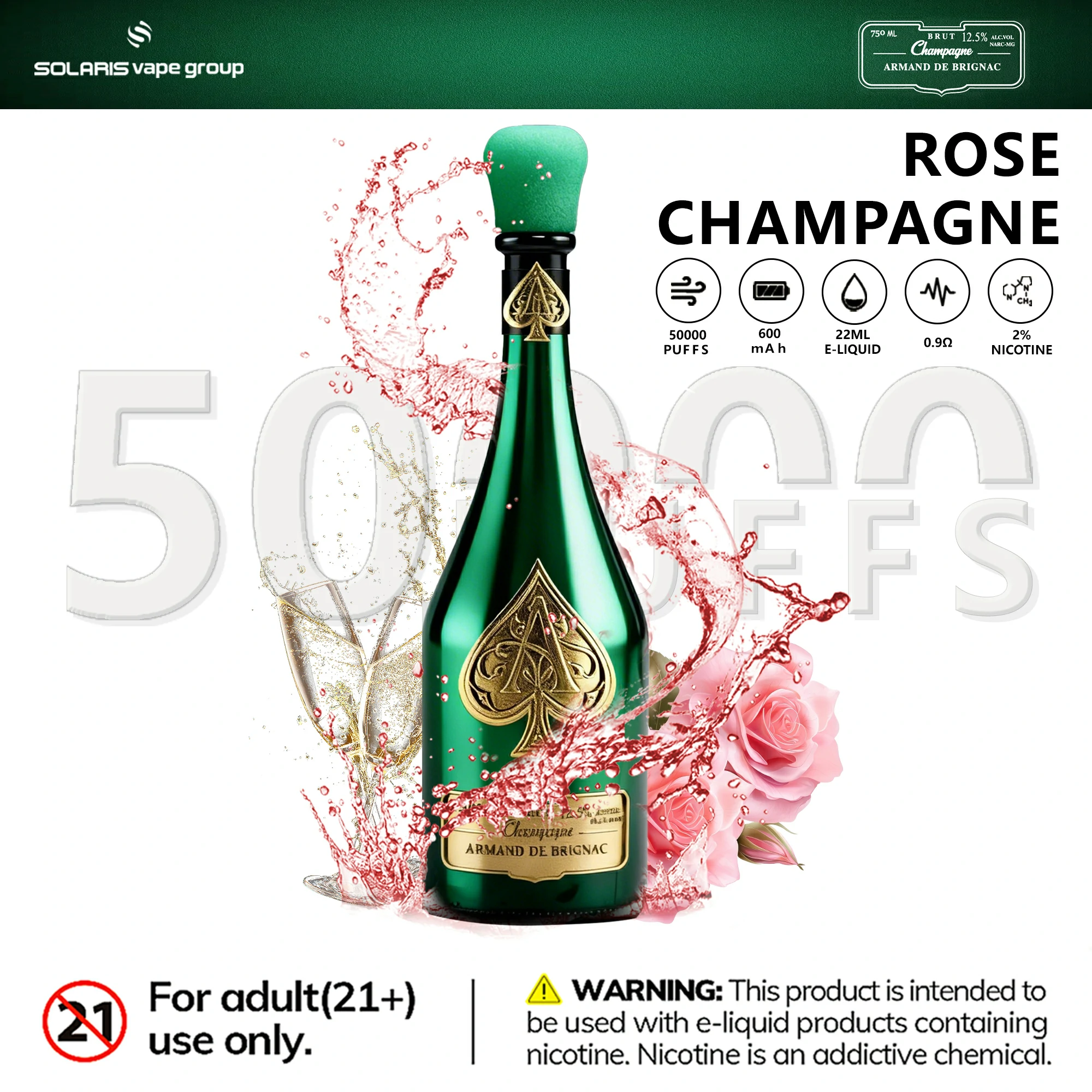 Humo Solaris Champagne 50000パフ 使い捨て電子タバコ 画像7
