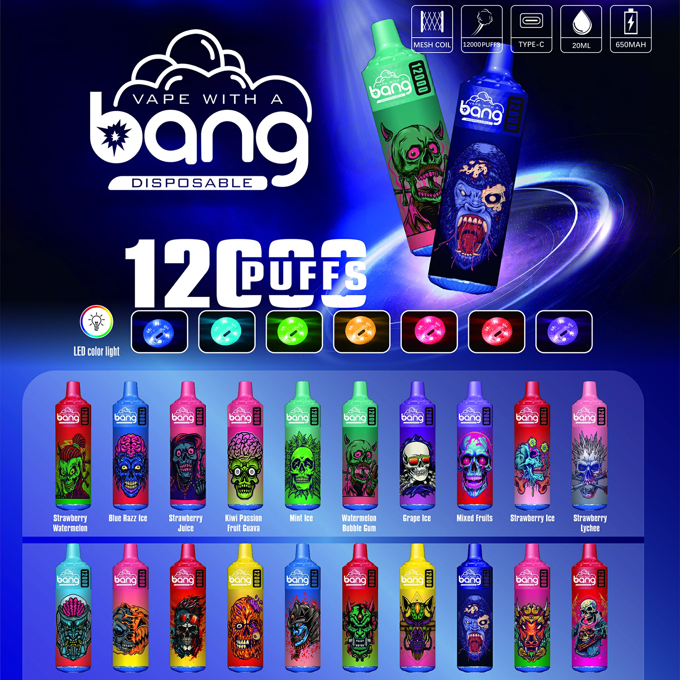 Bang 12000パフ 使い捨て電子タバコ 画像9