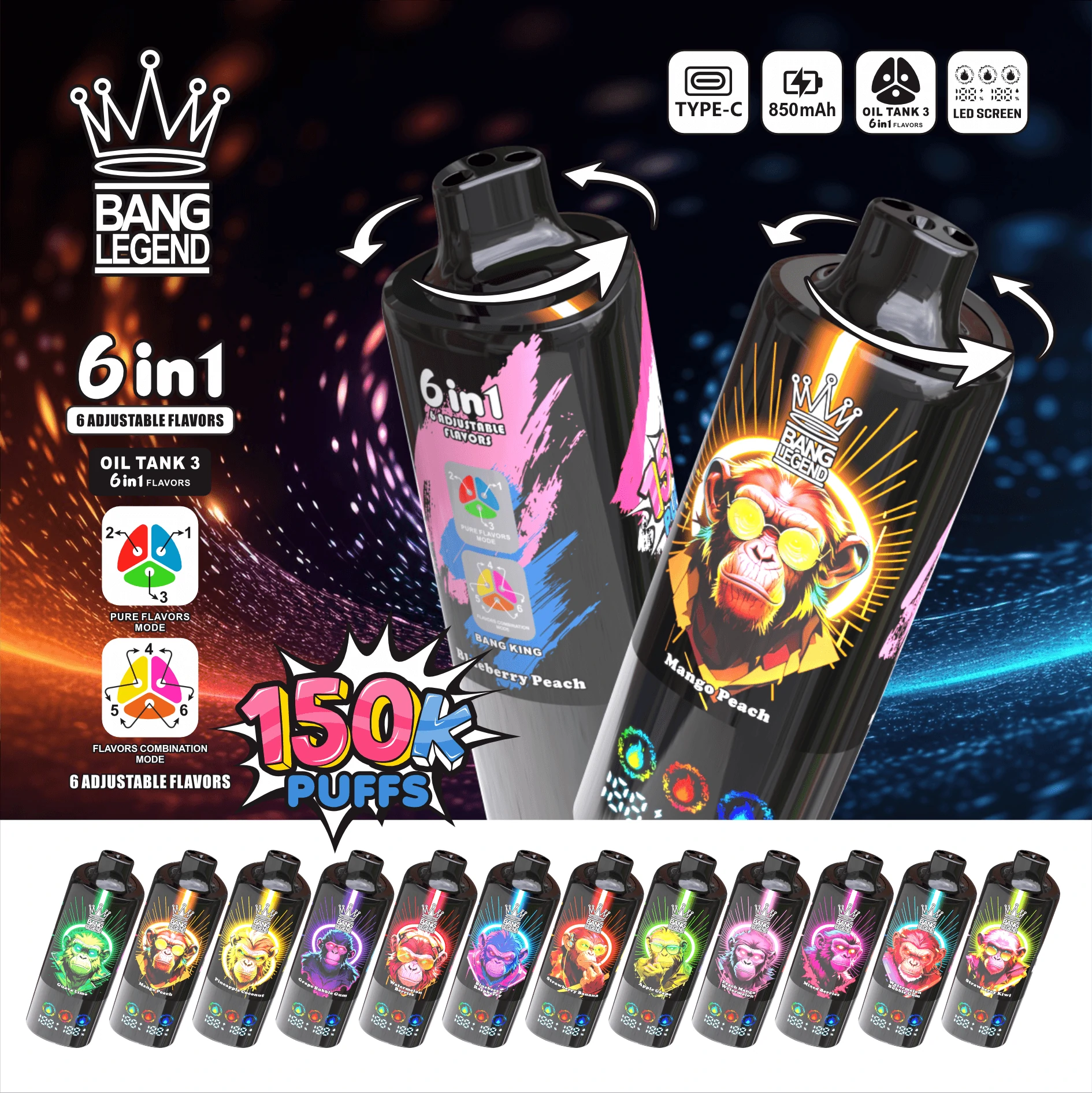 Bang Legend 150000パフ 使い捨て電子タバコ 画像9