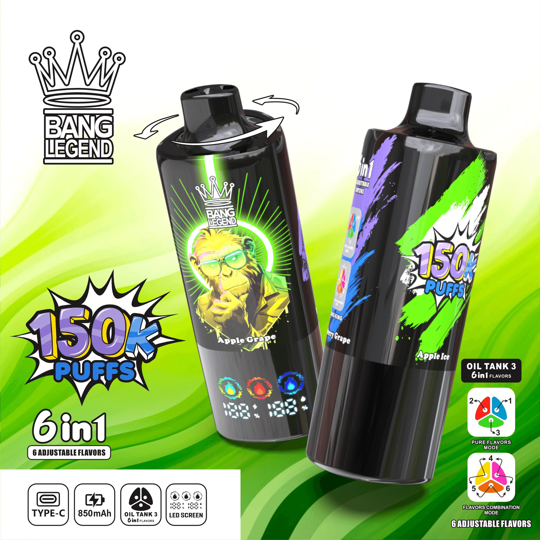 Bang Legend 150000パフ 使い捨て電子タバコ 画像4