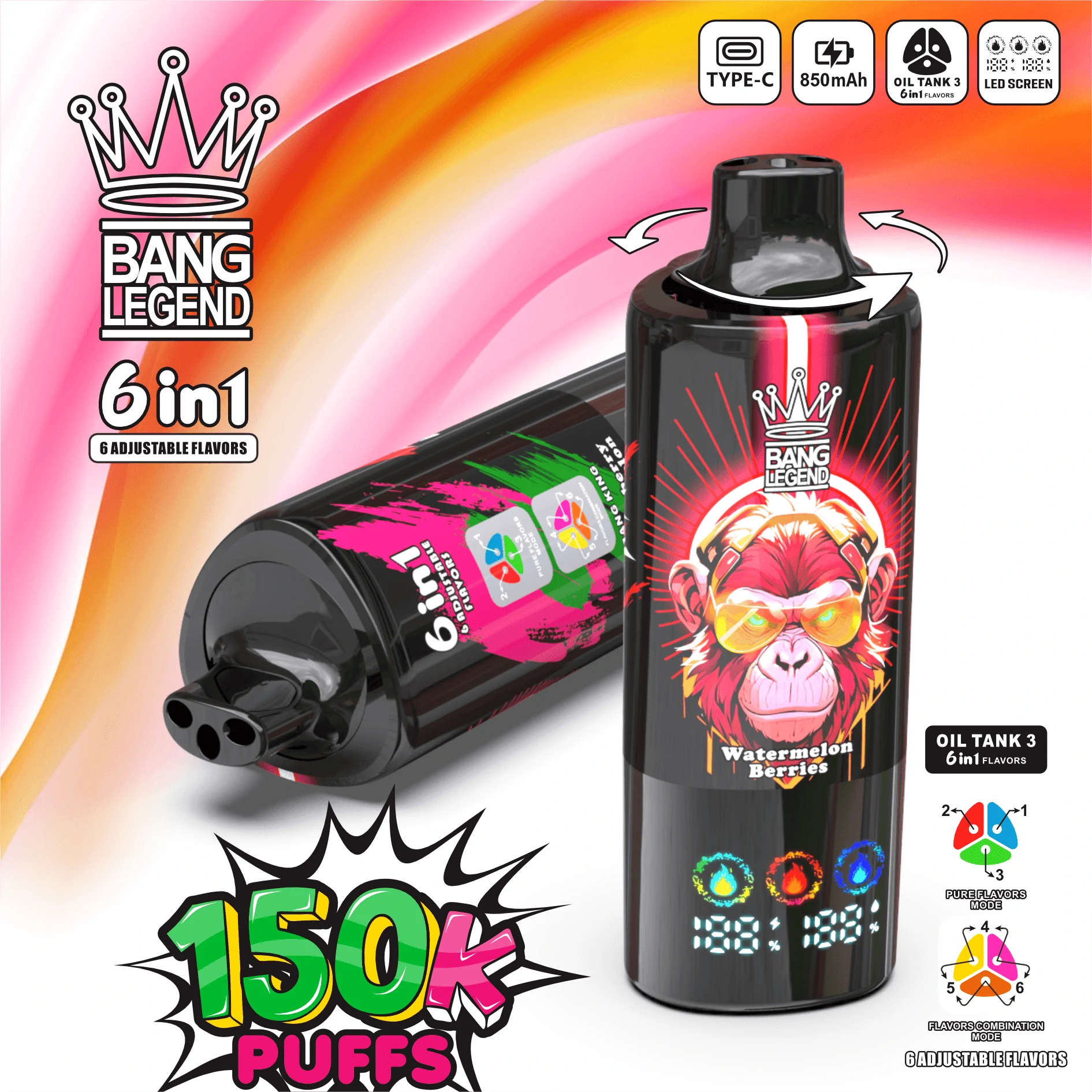 Bang Legend 150000パフ 使い捨て電子タバコ 画像7