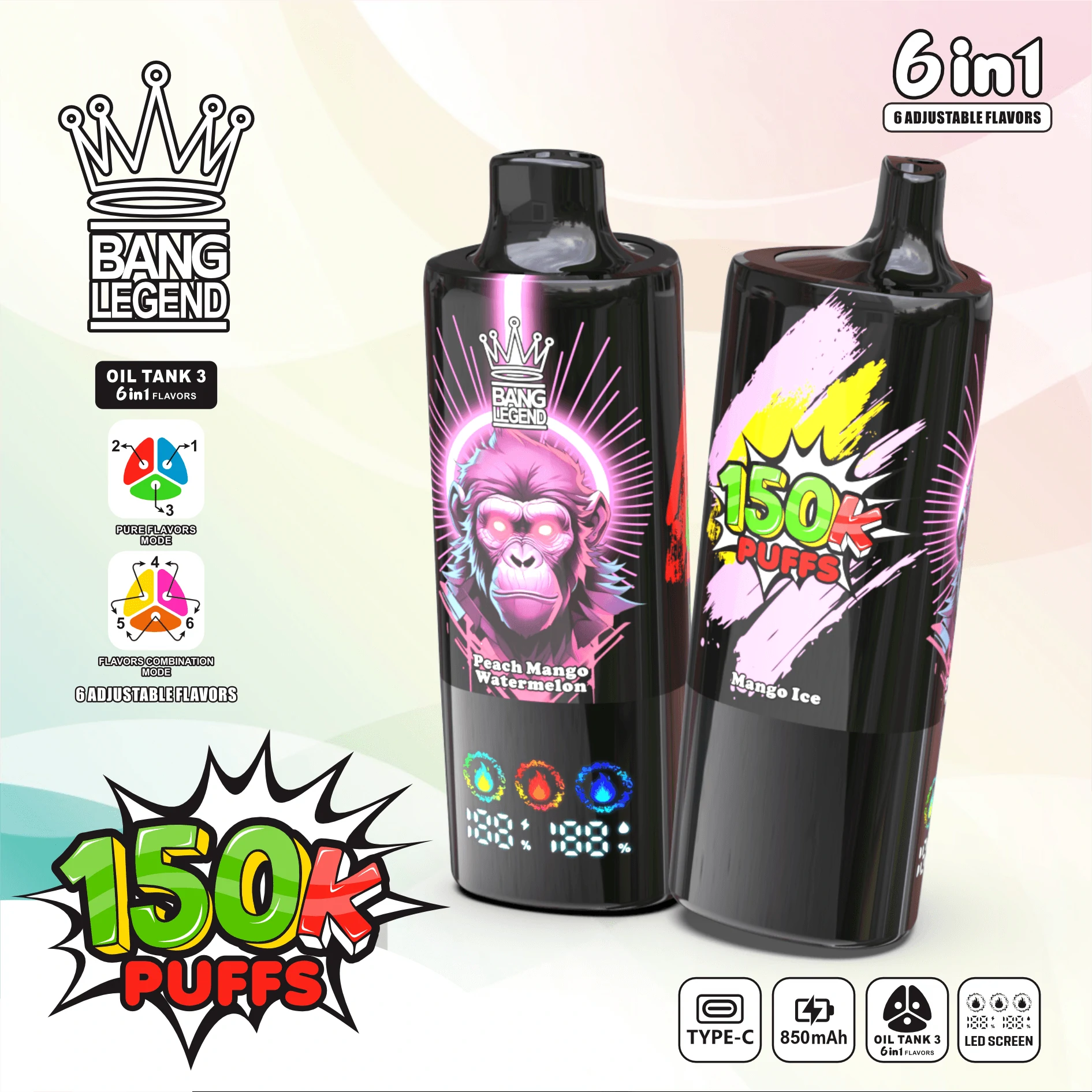 Bang Legend 150000パフ 使い捨て電子タバコ 画像3