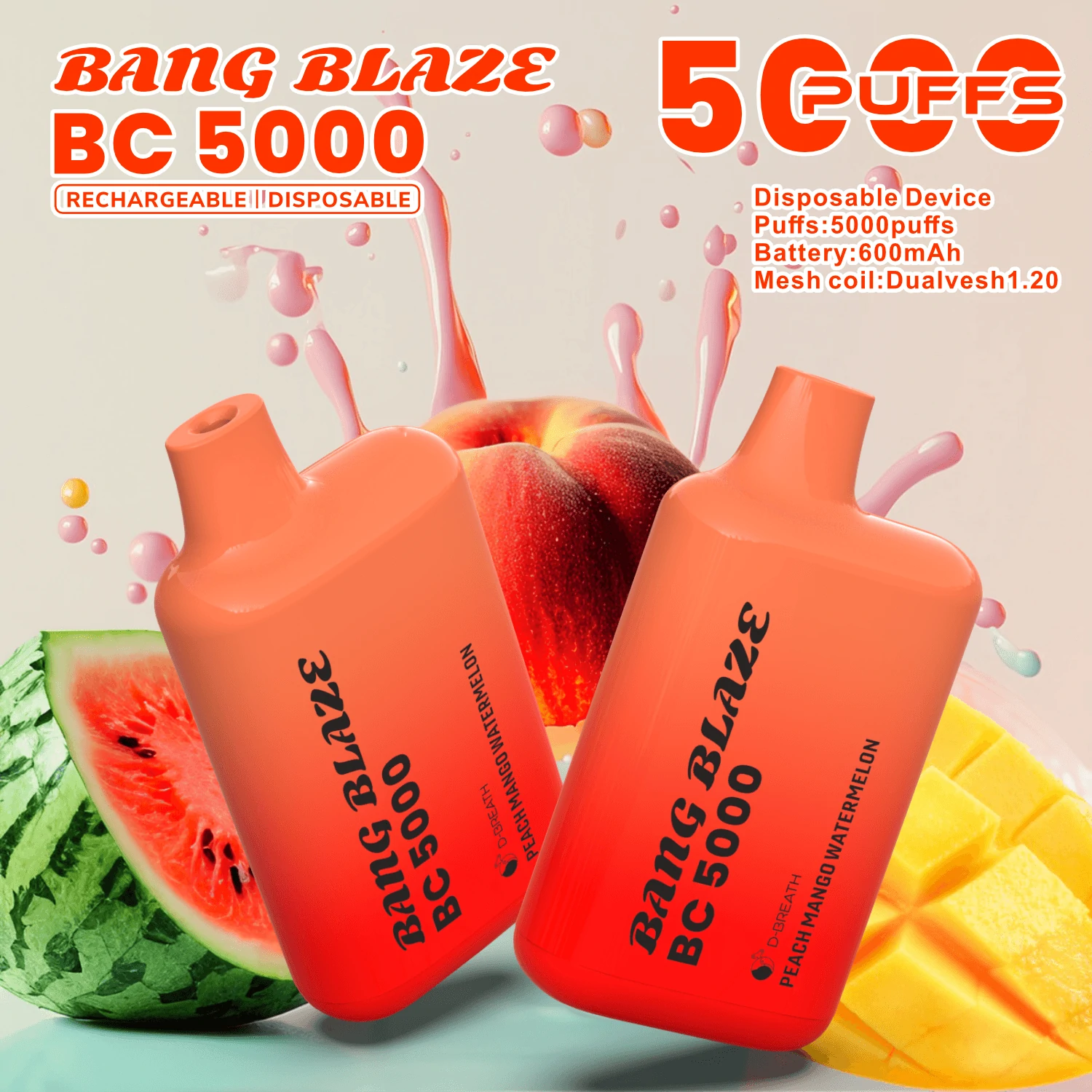 Bang Blaze BC 5000パフ 使い捨て電子タバコ 画像7