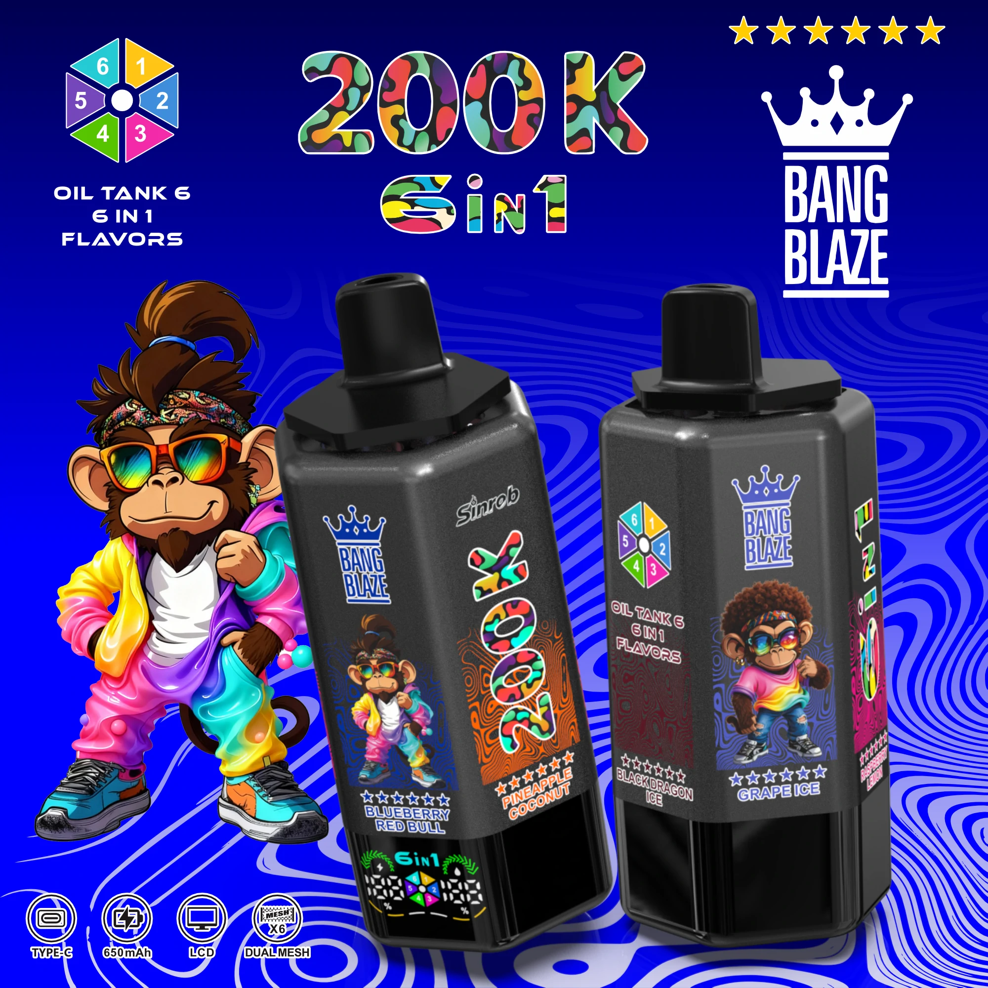 Bang Blaze 200000パフ 使い捨て電子タバコ 画像3
