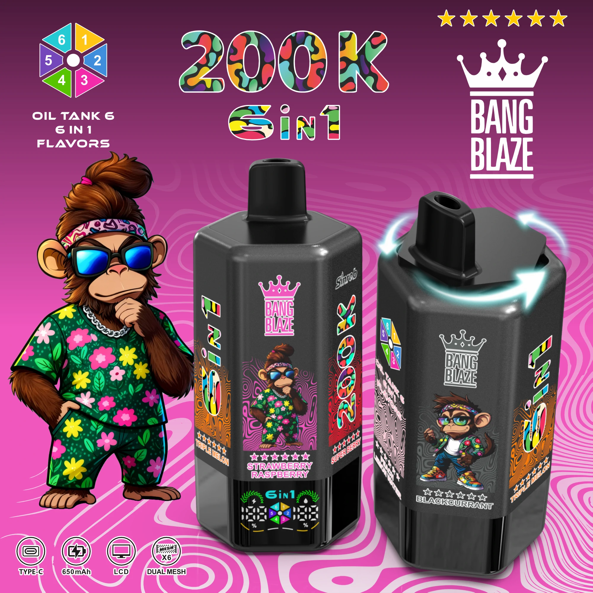 Bang Blaze 200000パフ 使い捨て電子タバコ 画像2