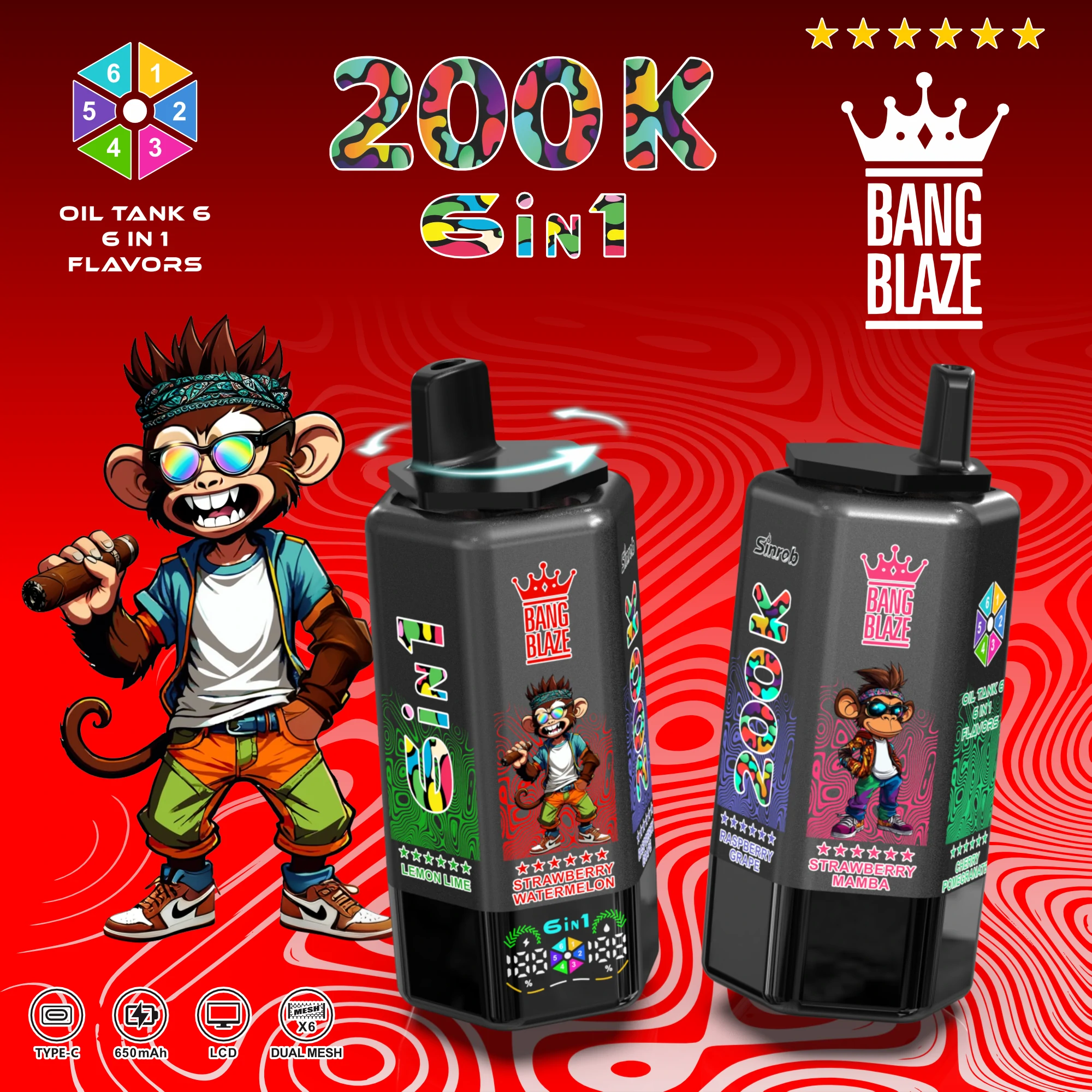 Bang Blaze 200000パフ 使い捨て電子タバコ 画像4