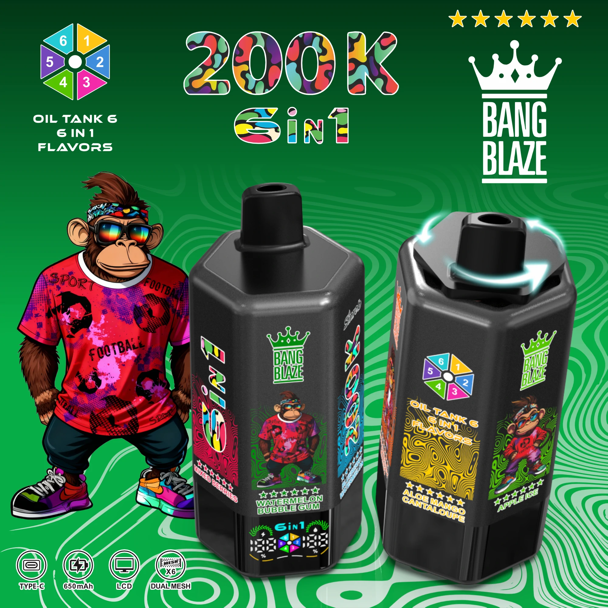 Bang Blaze 200000パフ 使い捨て電子タバコ 画像6