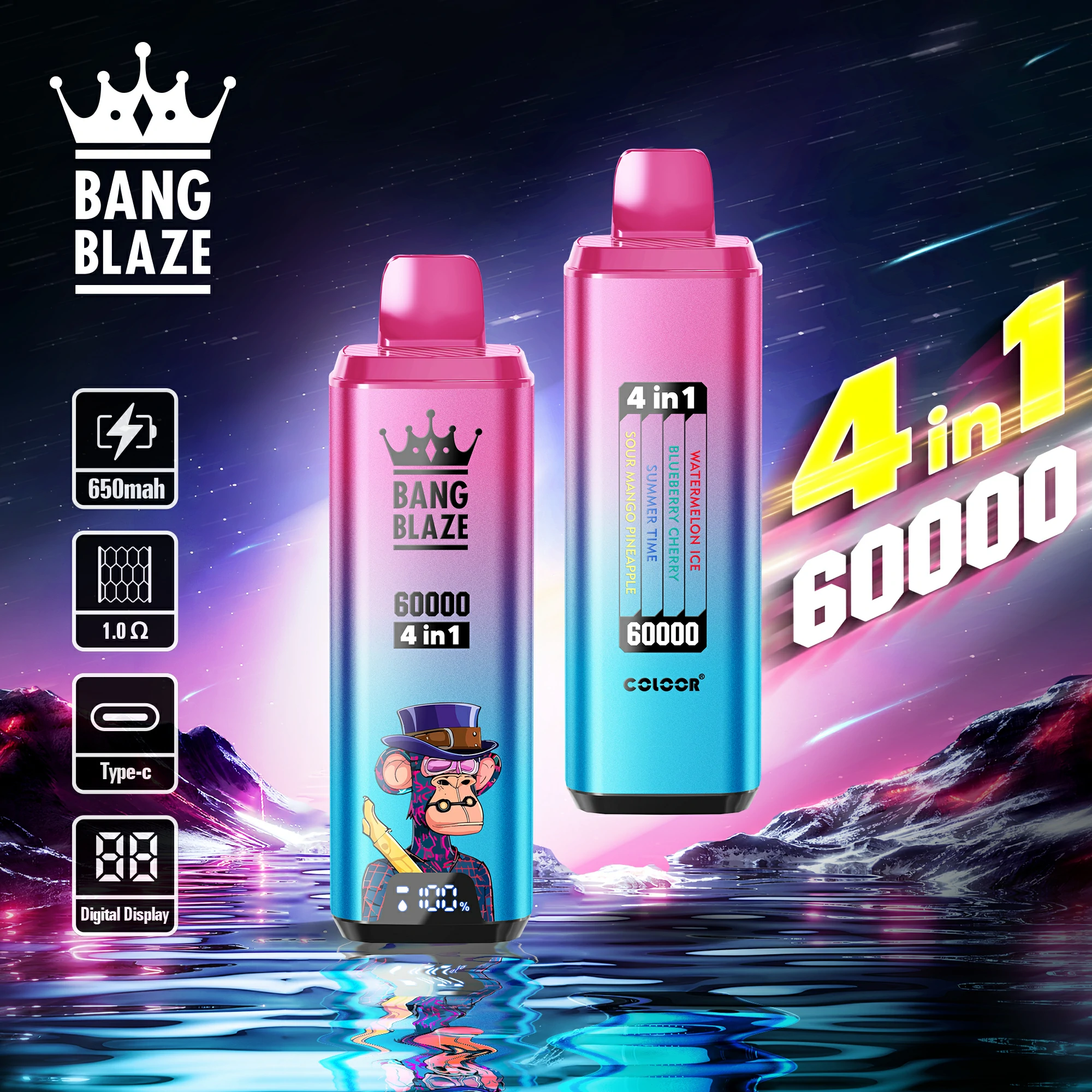Bang Blaze 60000パフ 4-in-1 使い捨て電子タバコ 画像4