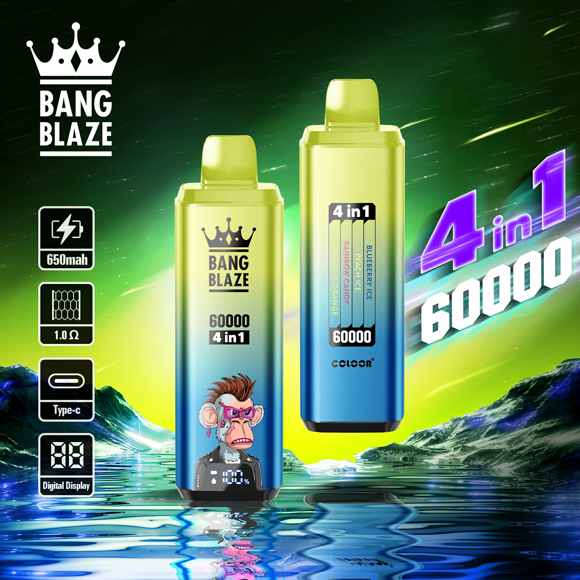 Bang Blaze 60000パフ 4-in-1 使い捨て電子タバコ 画像5