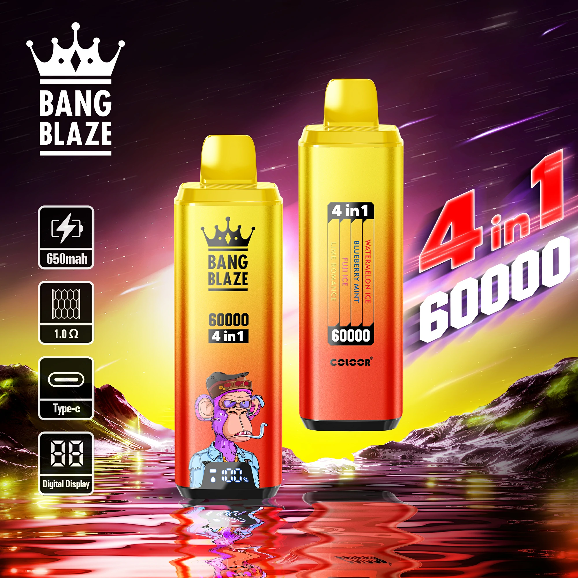 Bang Blaze 60000パフ 4-in-1 使い捨て電子タバコ 画像7