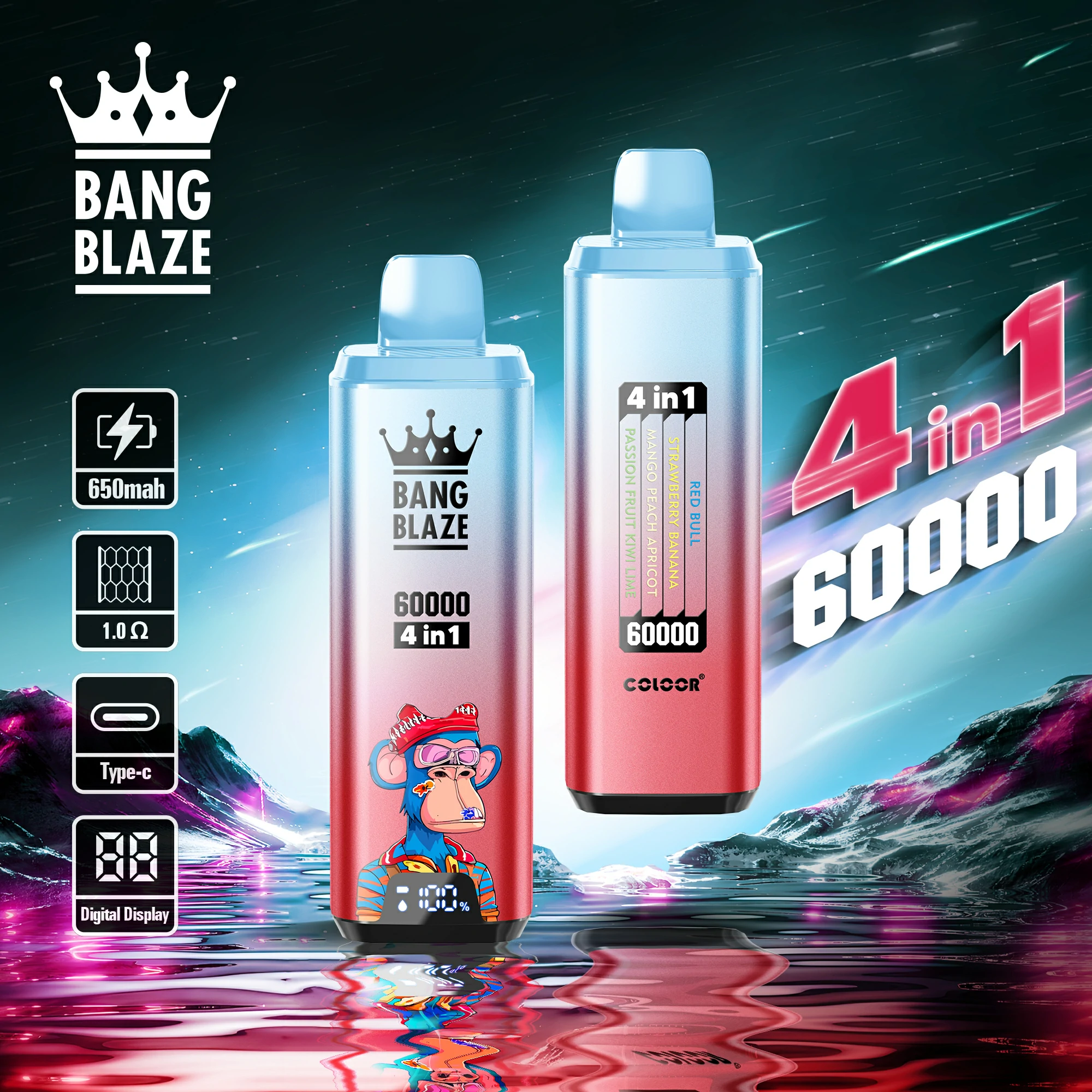 Bang Blaze 60000パフ 4-in-1 使い捨て電子タバコ 画像10