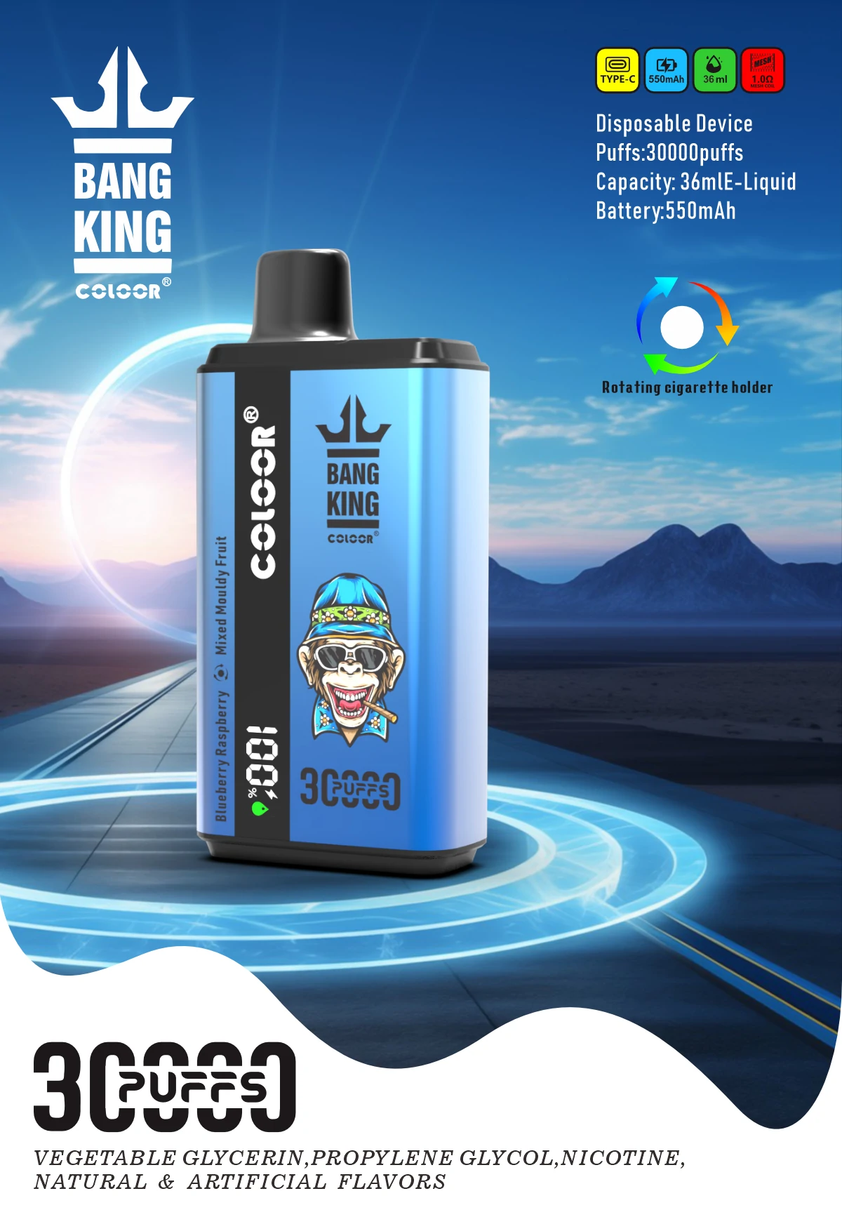 Bang King 30000パフ 2-in-1 使い捨て電子タバコ 画像5