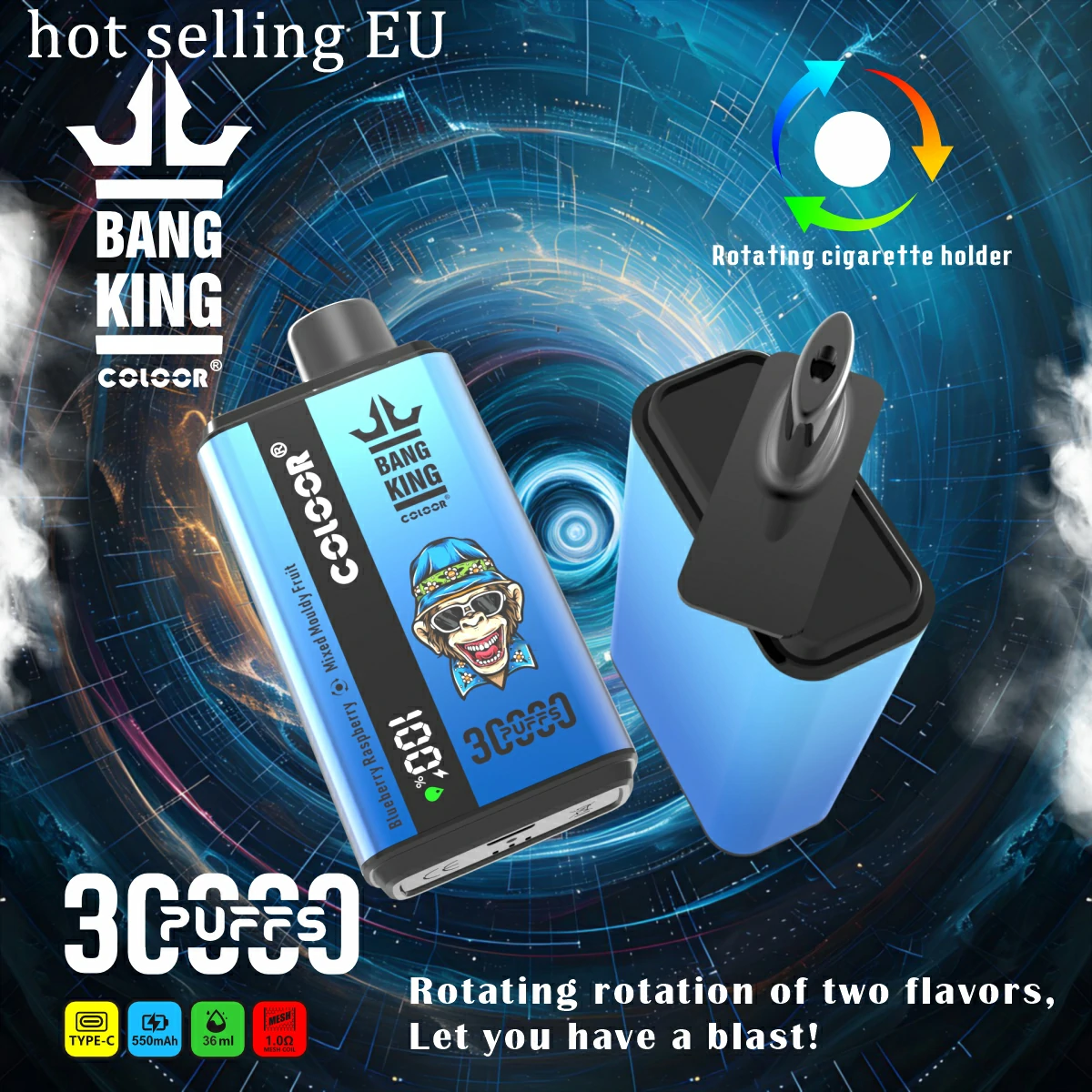 Bang King 30000パフ 2-in-1 使い捨て電子タバコ 画像2