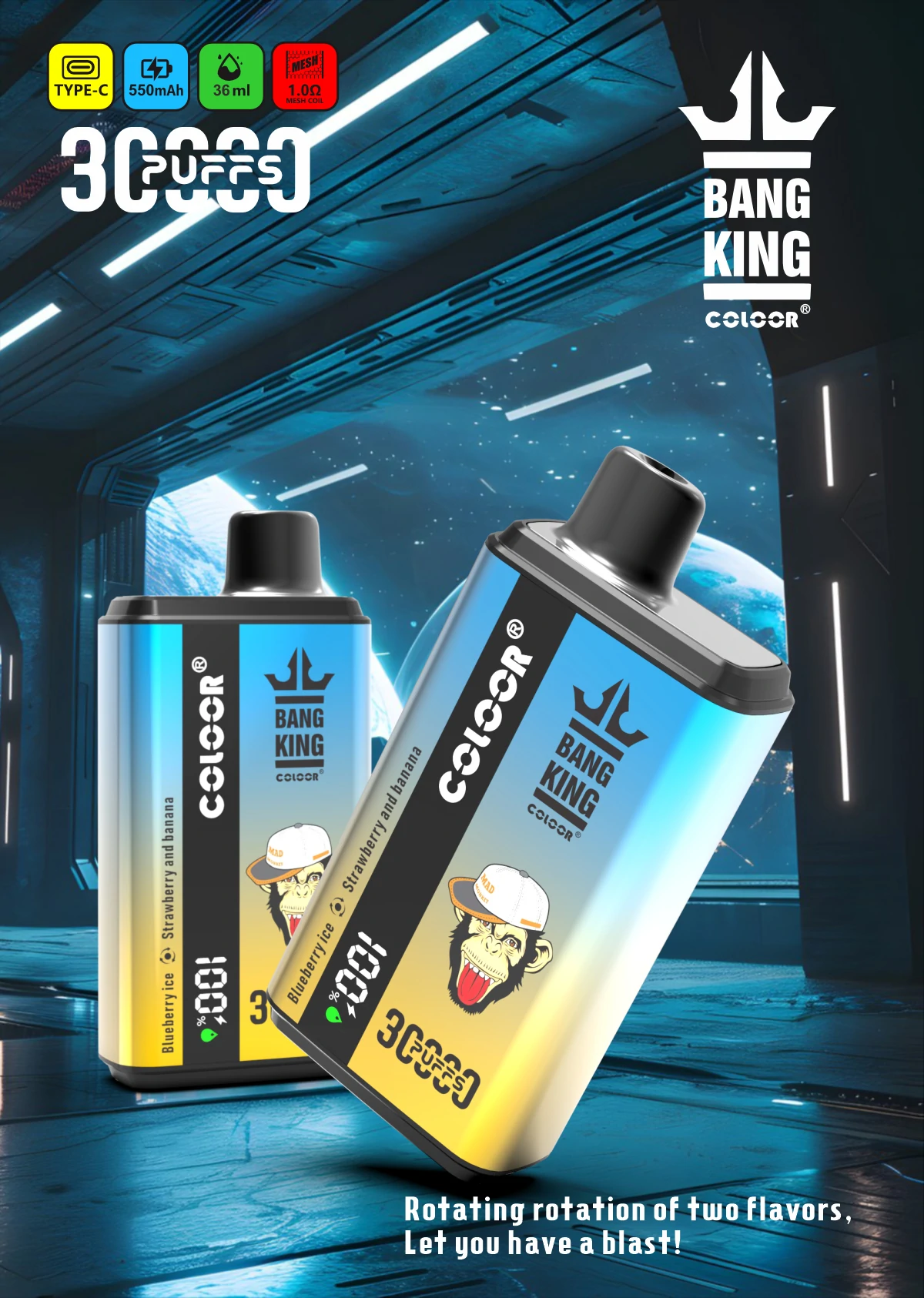 Bang King 30000パフ 2-in-1 使い捨て電子タバコ 画像4