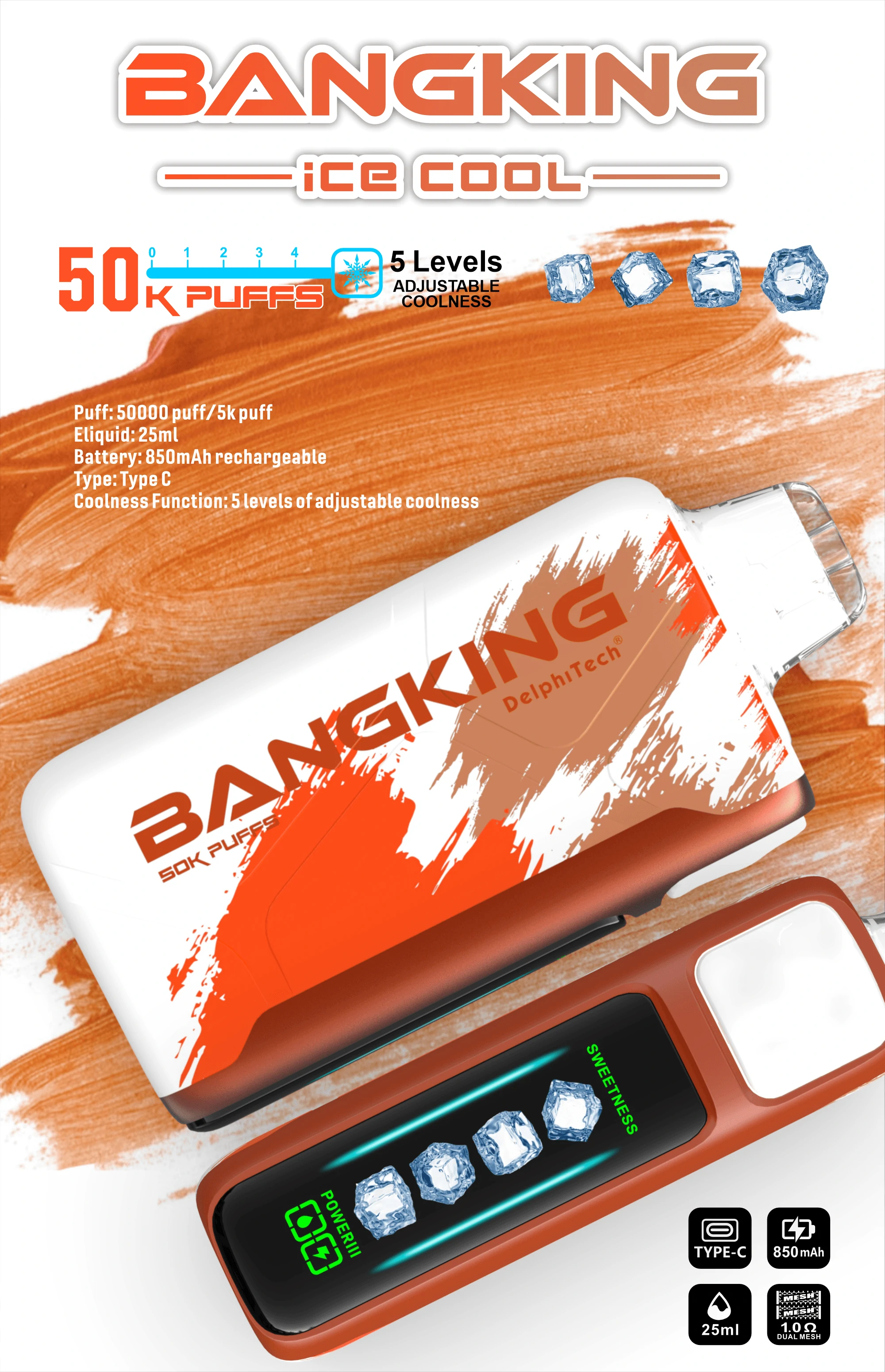 Bang King Ice Cool 60000パフ 使い捨て電子タバコ 画像6