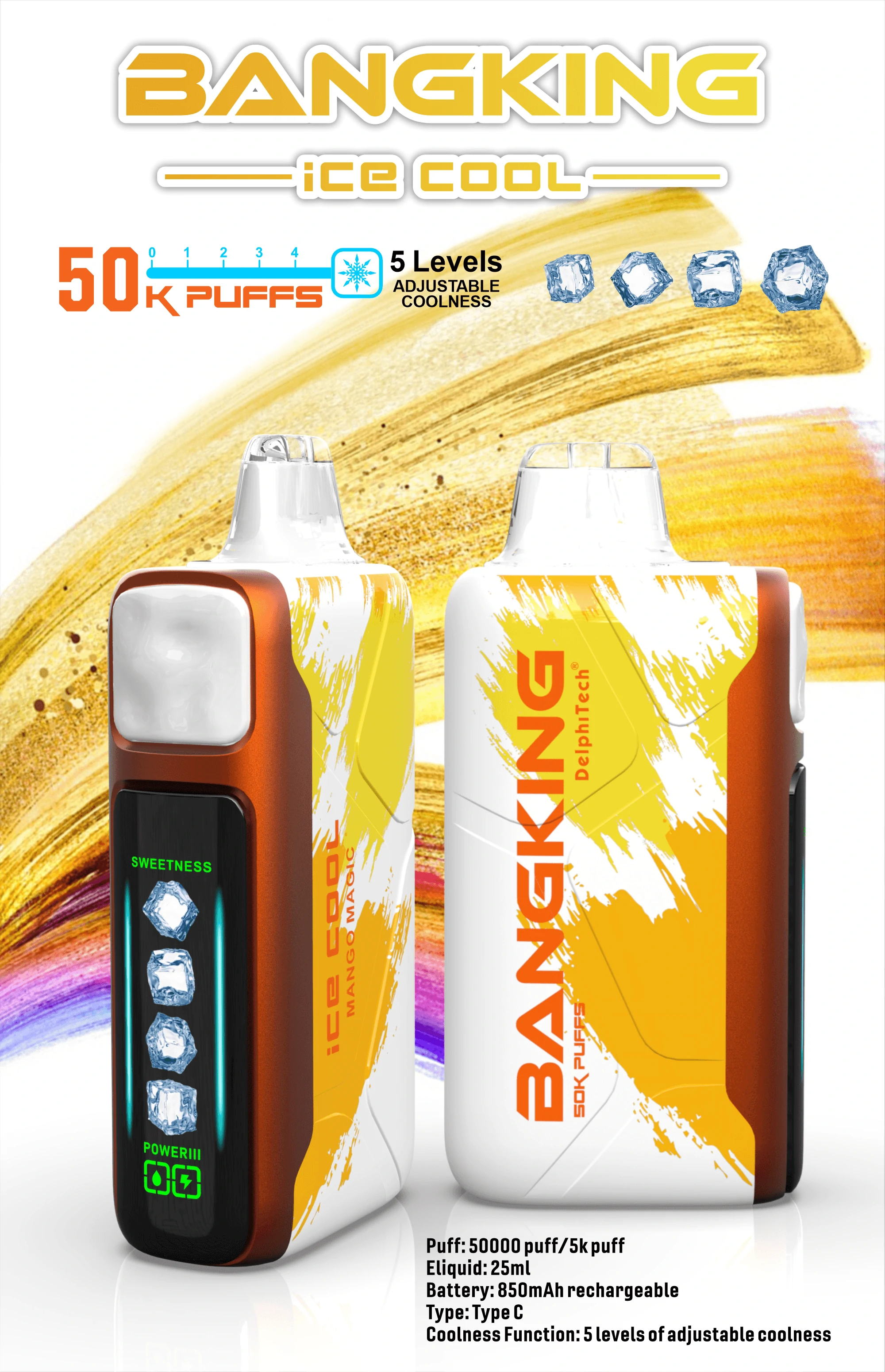 Bang King Ice Cool 60000パフ 使い捨て電子タバコ 画像7