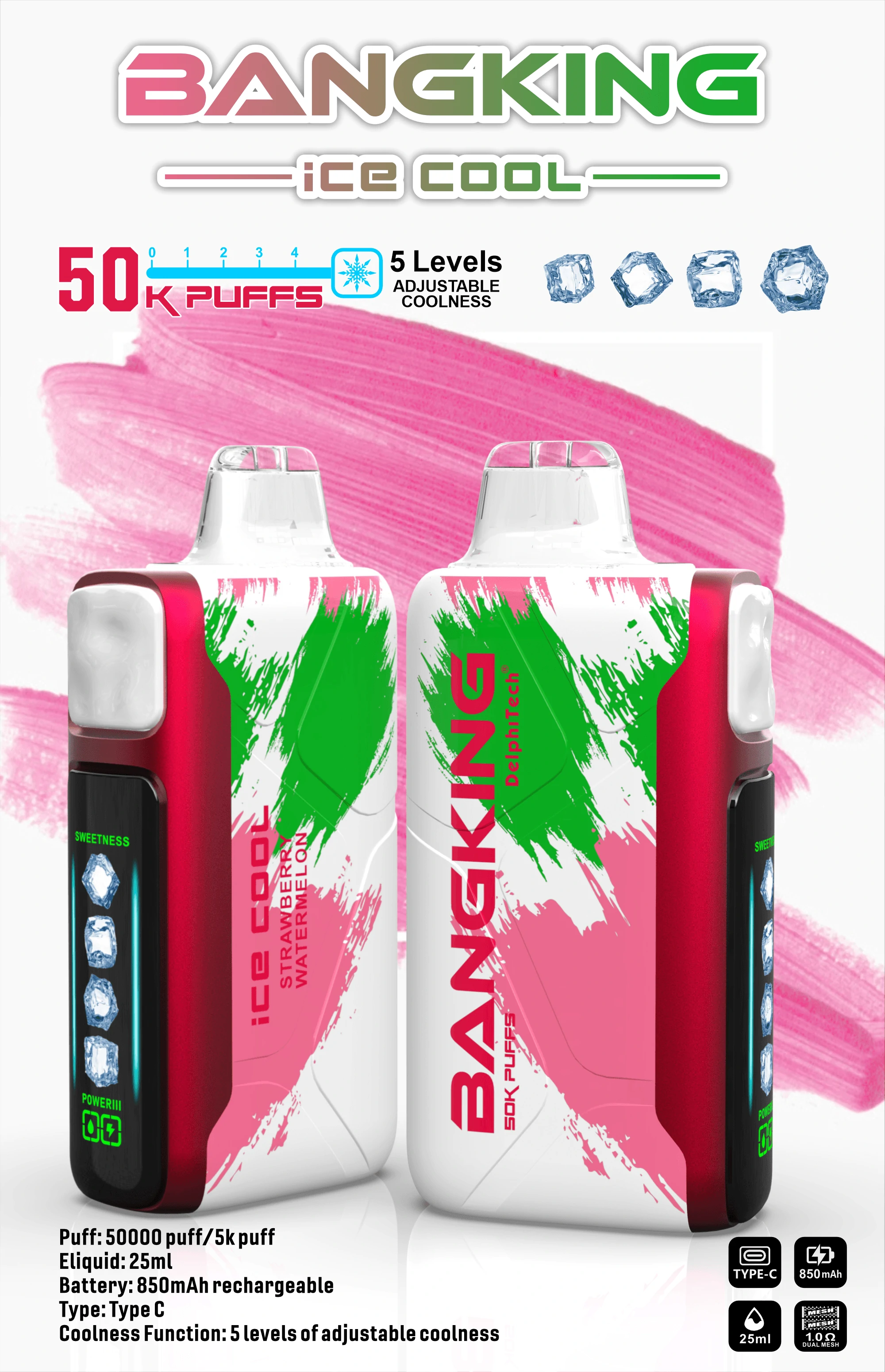 Bang King Ice Cool 60000パフ 使い捨て電子タバコ 画像3
