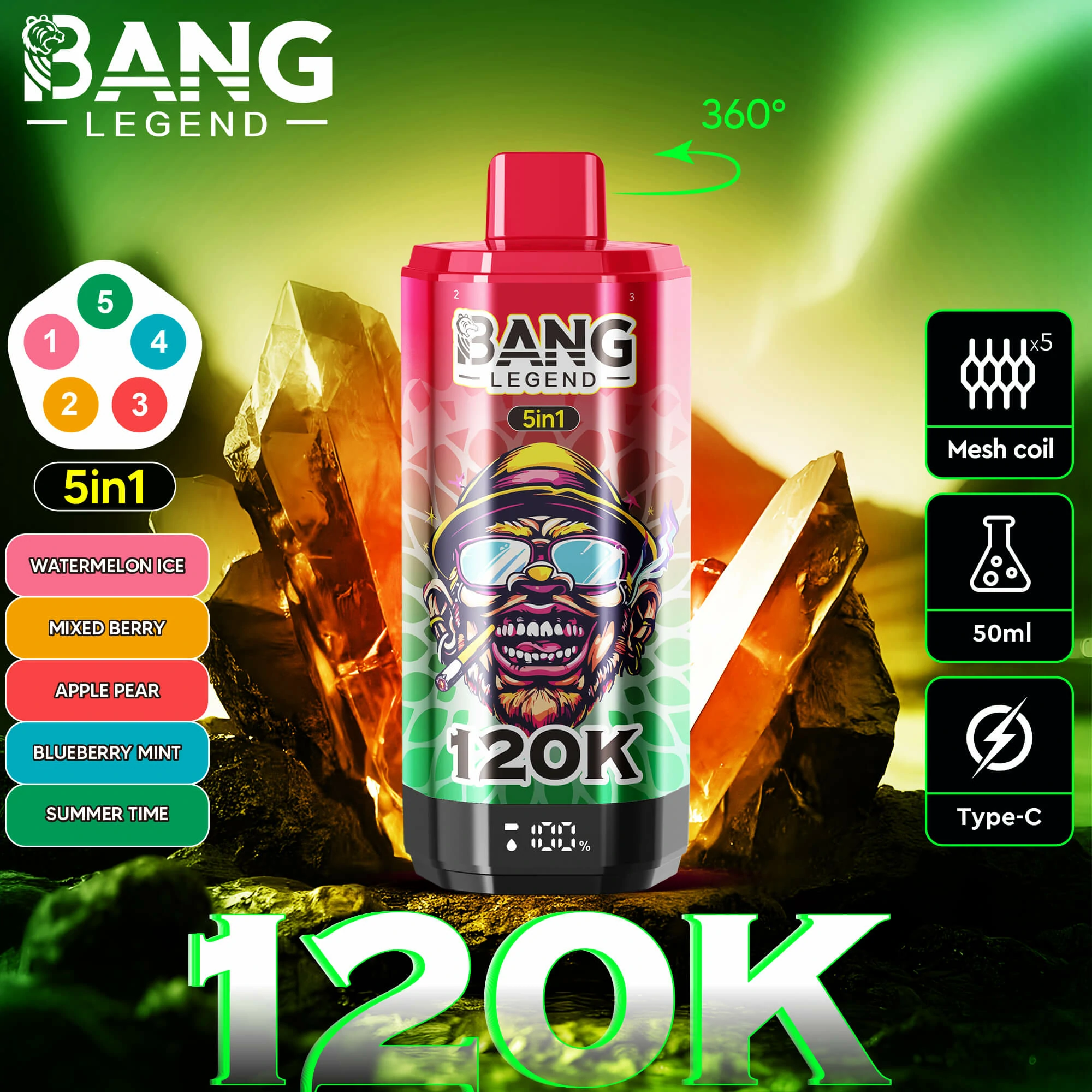 Bang Legend 120000パフ 使い捨て電子タバコ 画像8