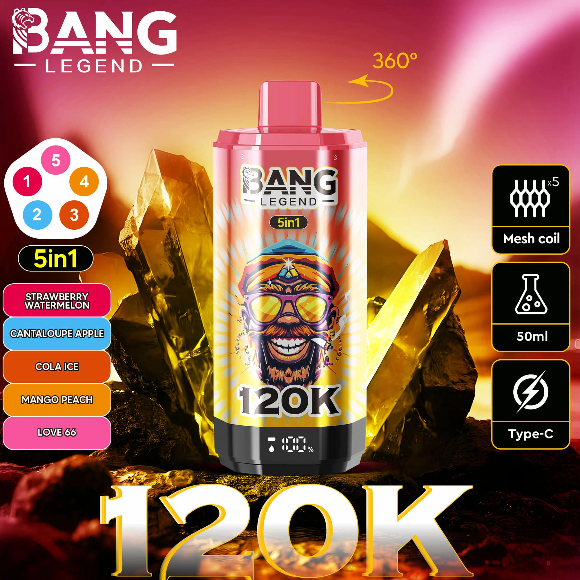 Bang Legend 120000パフ 使い捨て電子タバコ 画像13