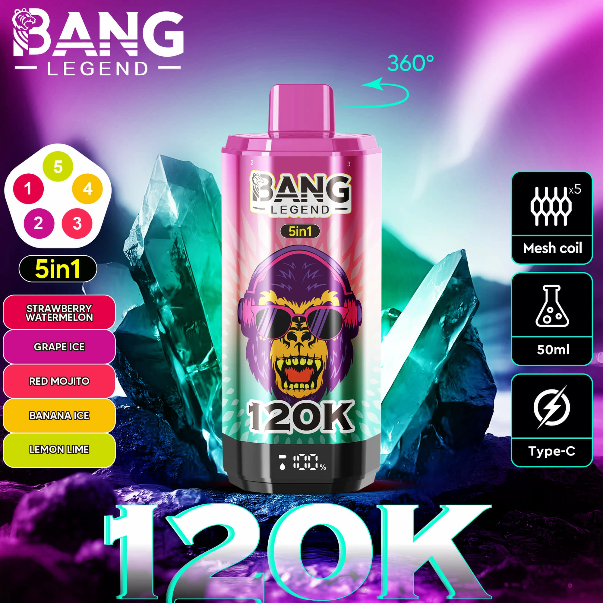 Bang Legend 120000パフ 使い捨て電子タバコ 画像11