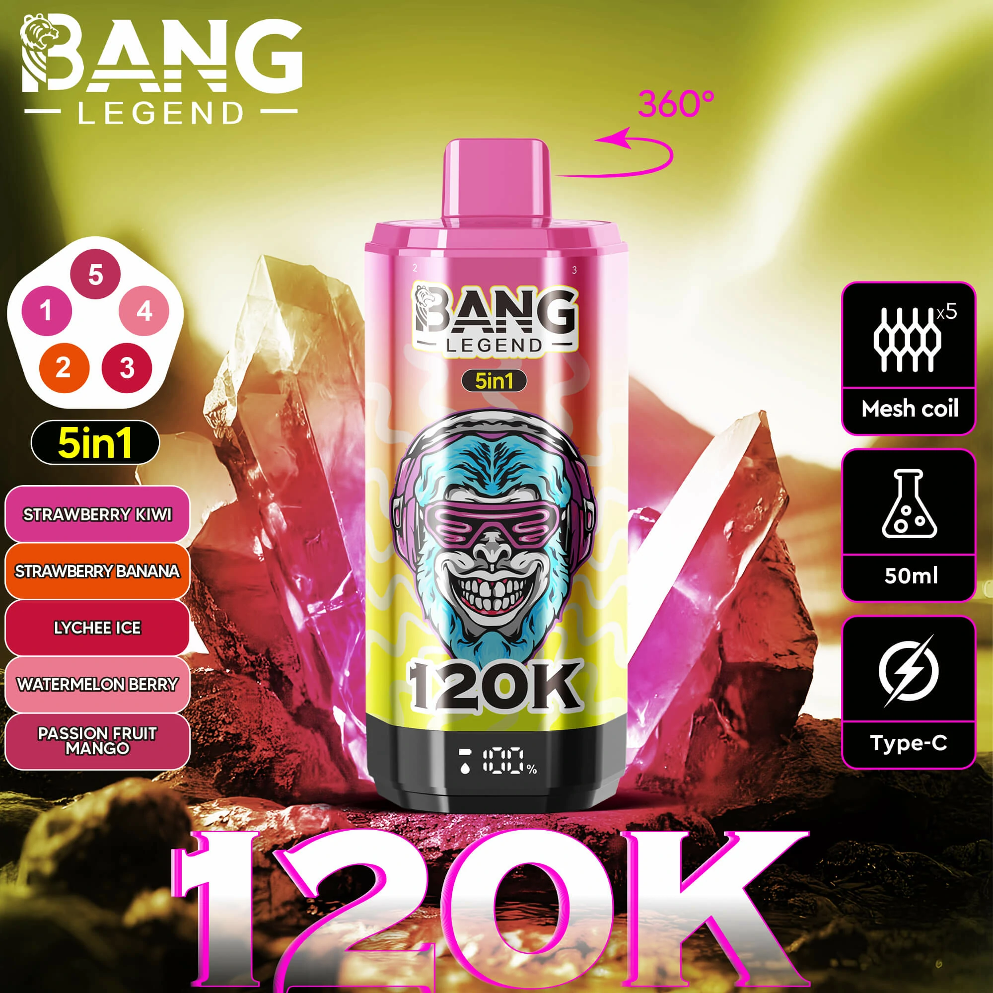 Bang Legend 120000パフ 使い捨て電子タバコ 画像6