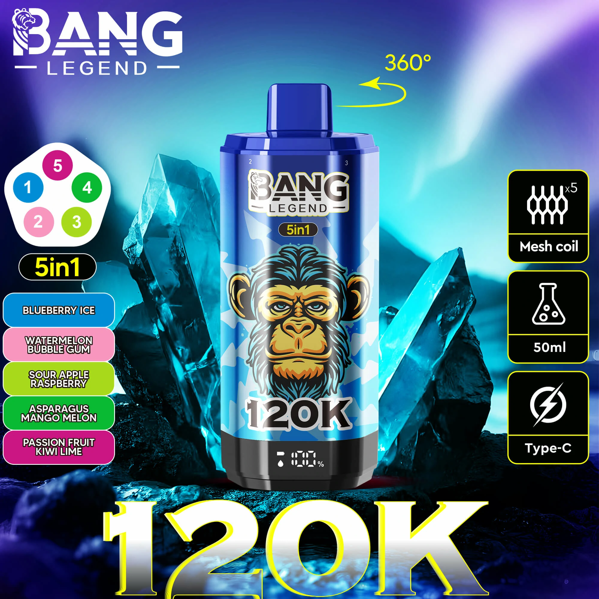 Bang Legend 120000パフ 使い捨て電子タバコ 画像10