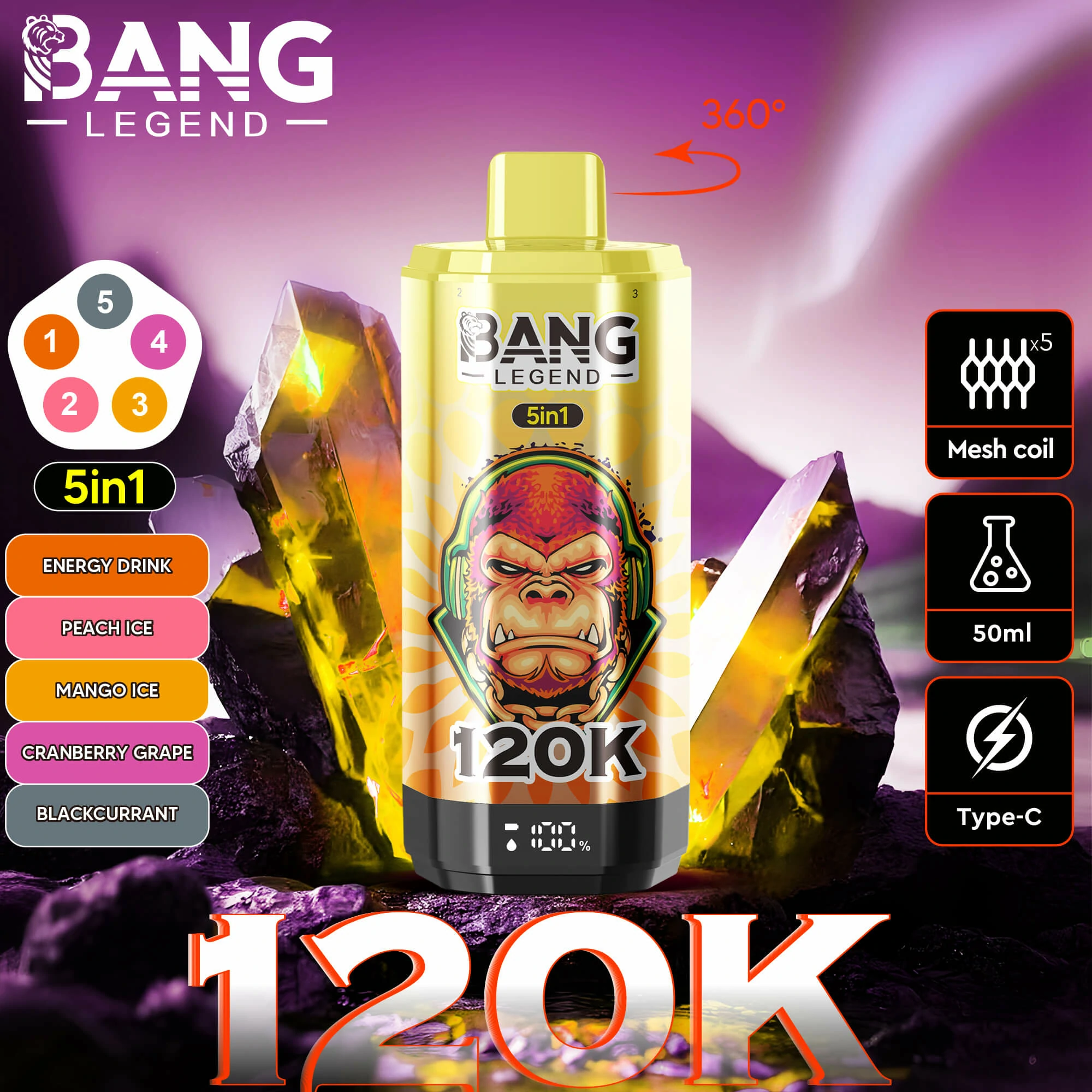 Bang Legend 120000パフ 使い捨て電子タバコ 画像5