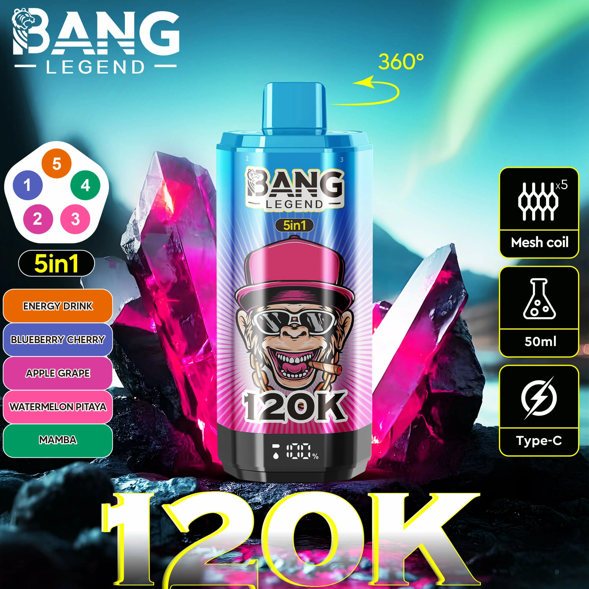 Bang Legend 120000パフ 使い捨て電子タバコ 画像7