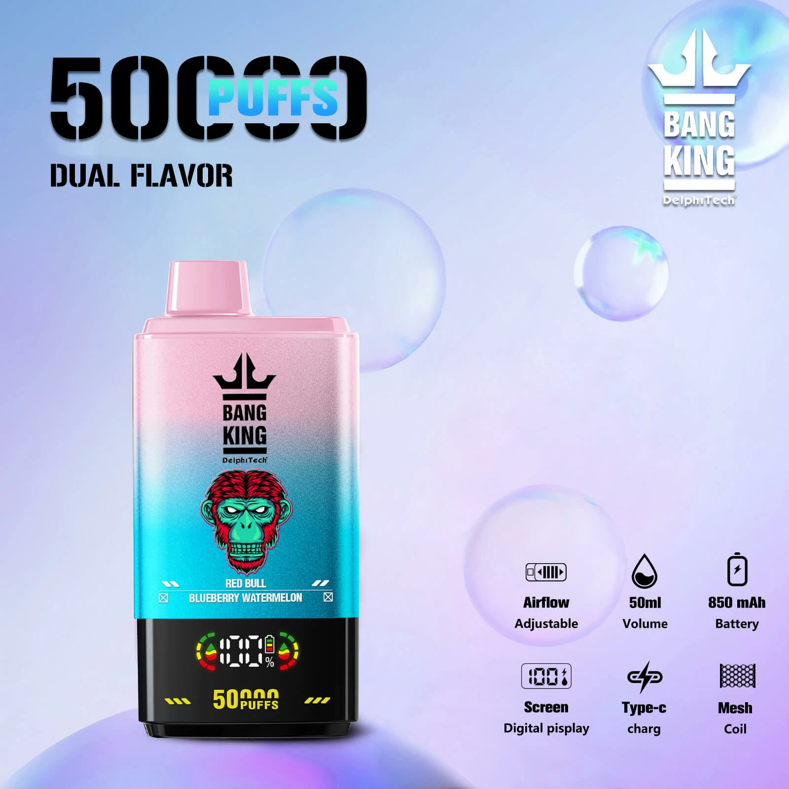 Bang King Twins 50000パフ 使い捨て電子タバコ 画像2