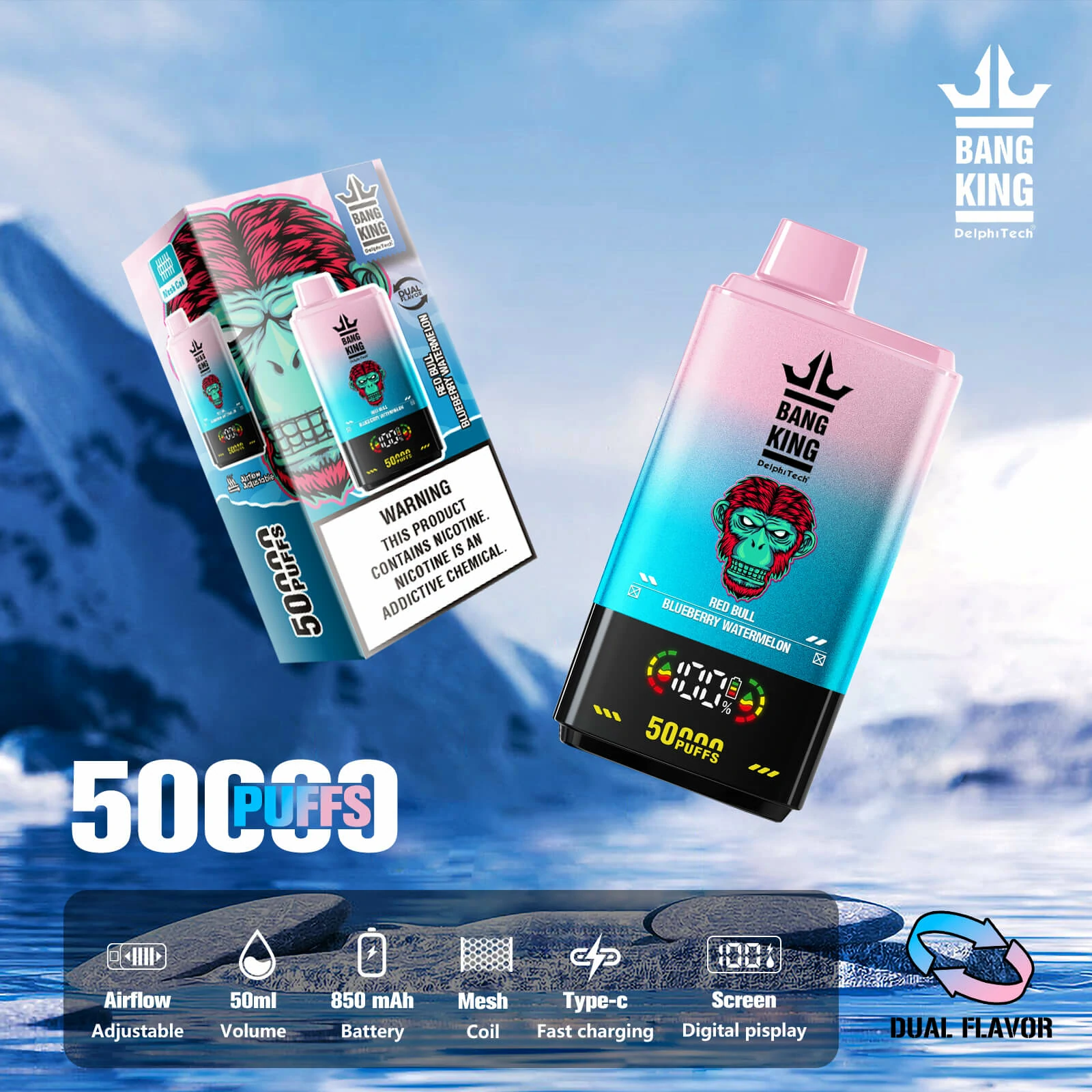 Bang King Twins 50000パフ 使い捨て電子タバコ 画像10