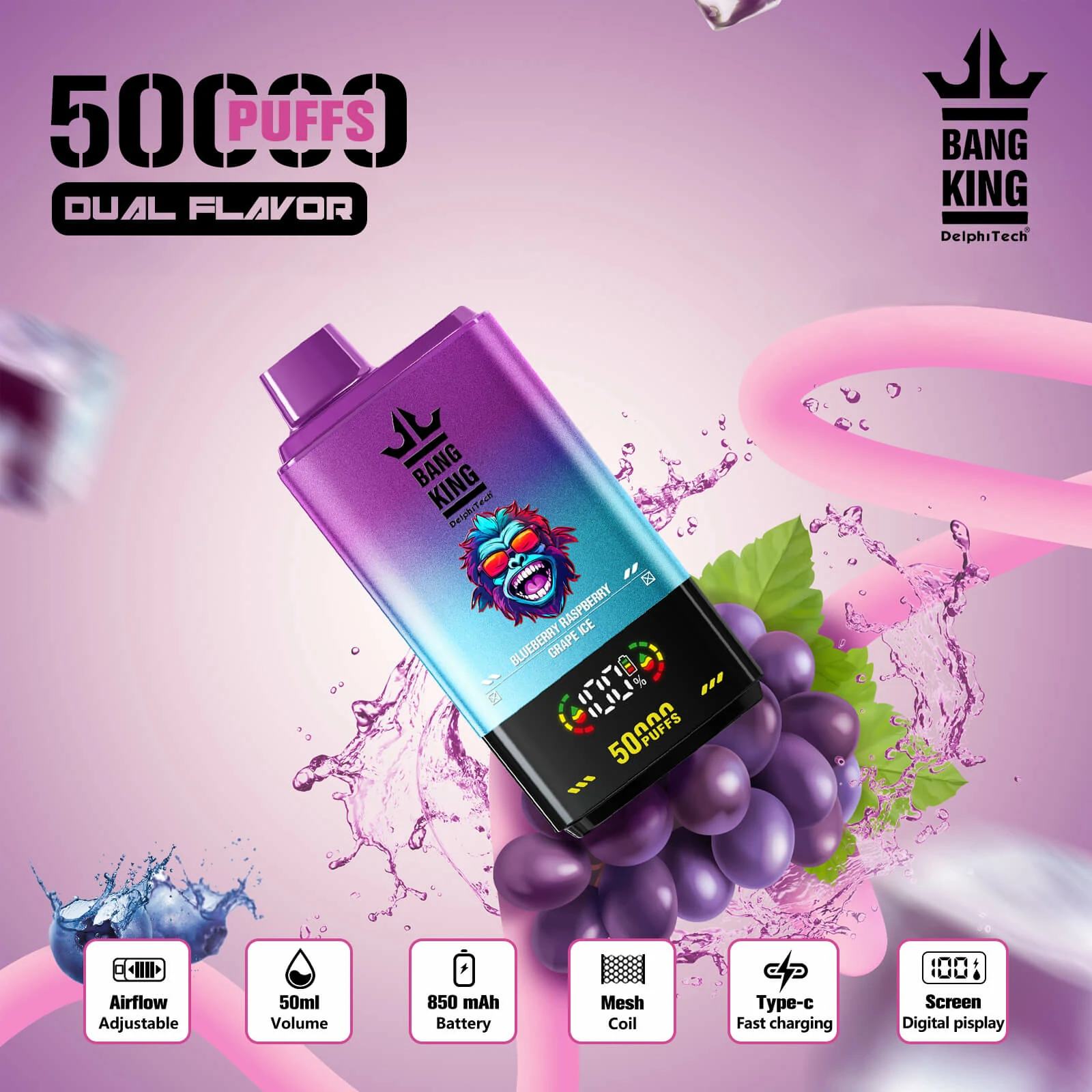 Bang King Twins 50000パフ 使い捨て電子タバコ 画像9