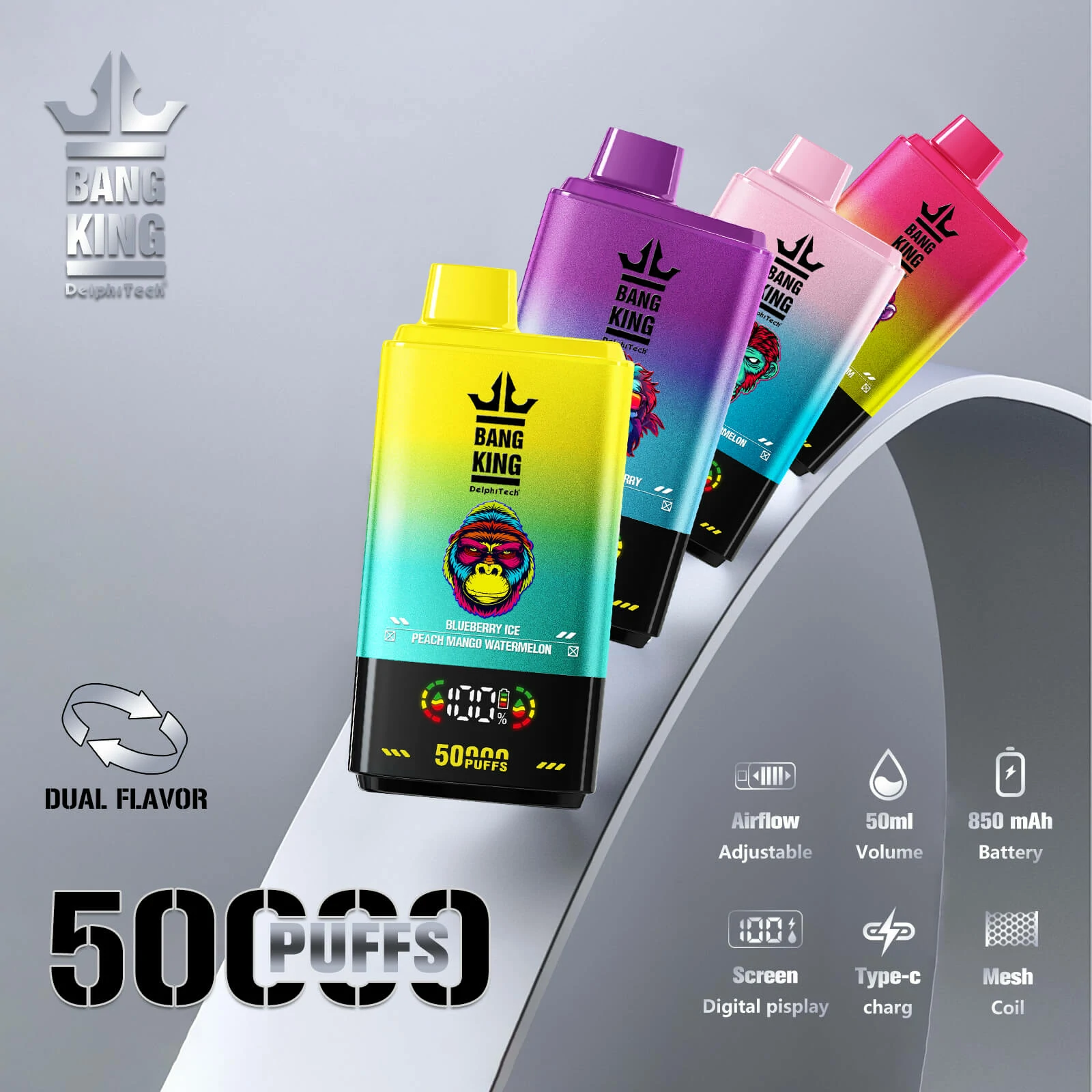 Bang King Twins 50000パフ 使い捨て電子タバコ 画像4