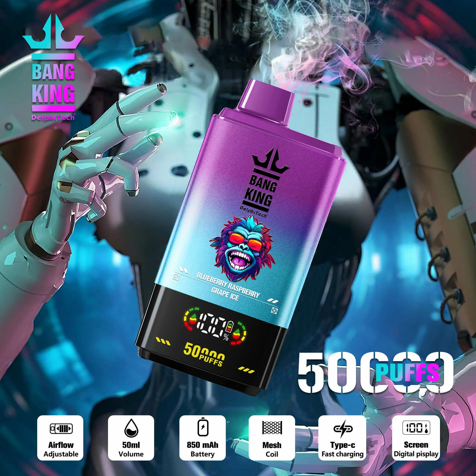 Bang King Twins 50000パフ 使い捨て電子タバコ 画像8