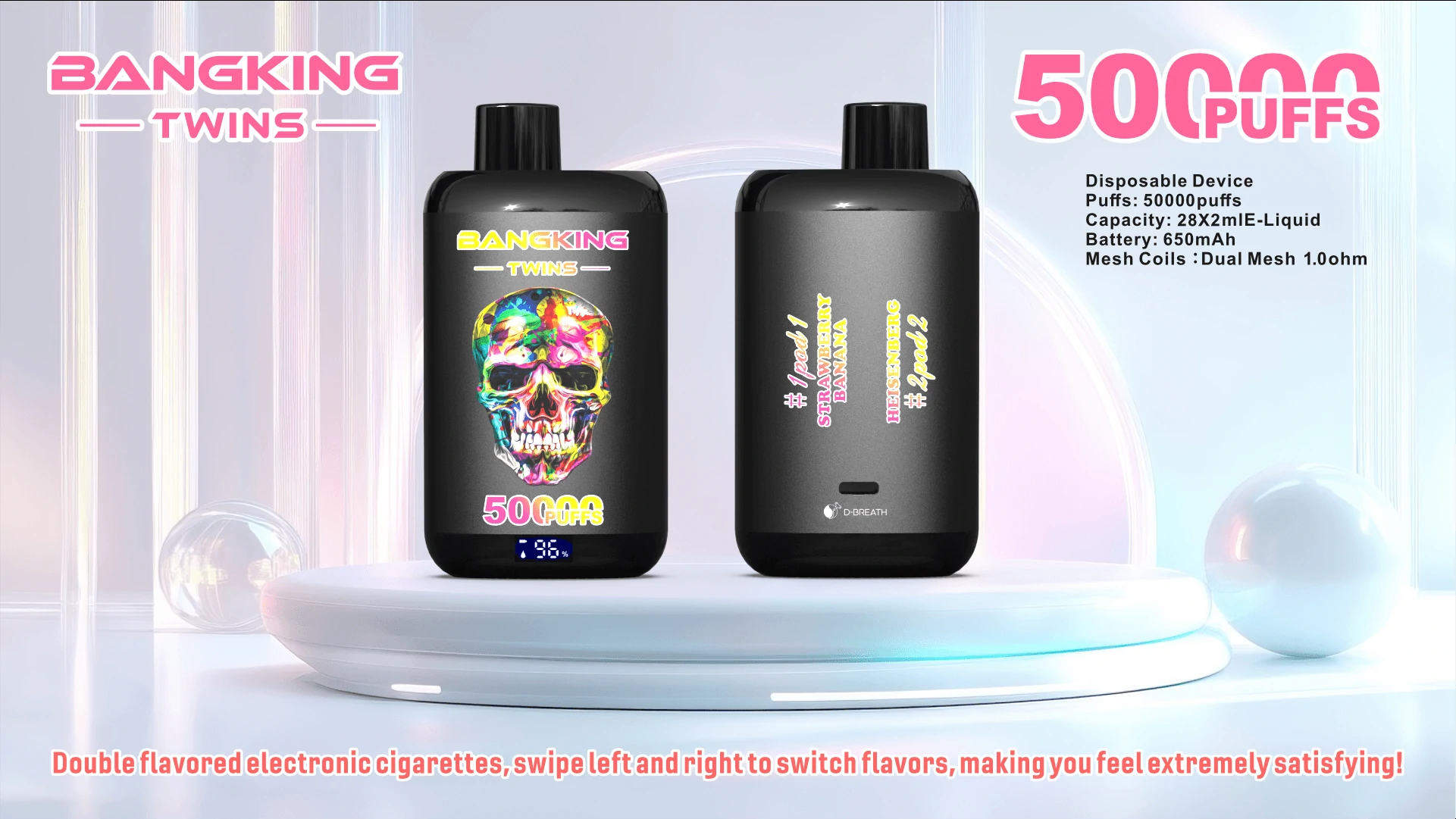 Bang King Twins 50000パフ 使い捨て電子タバコ 画像2